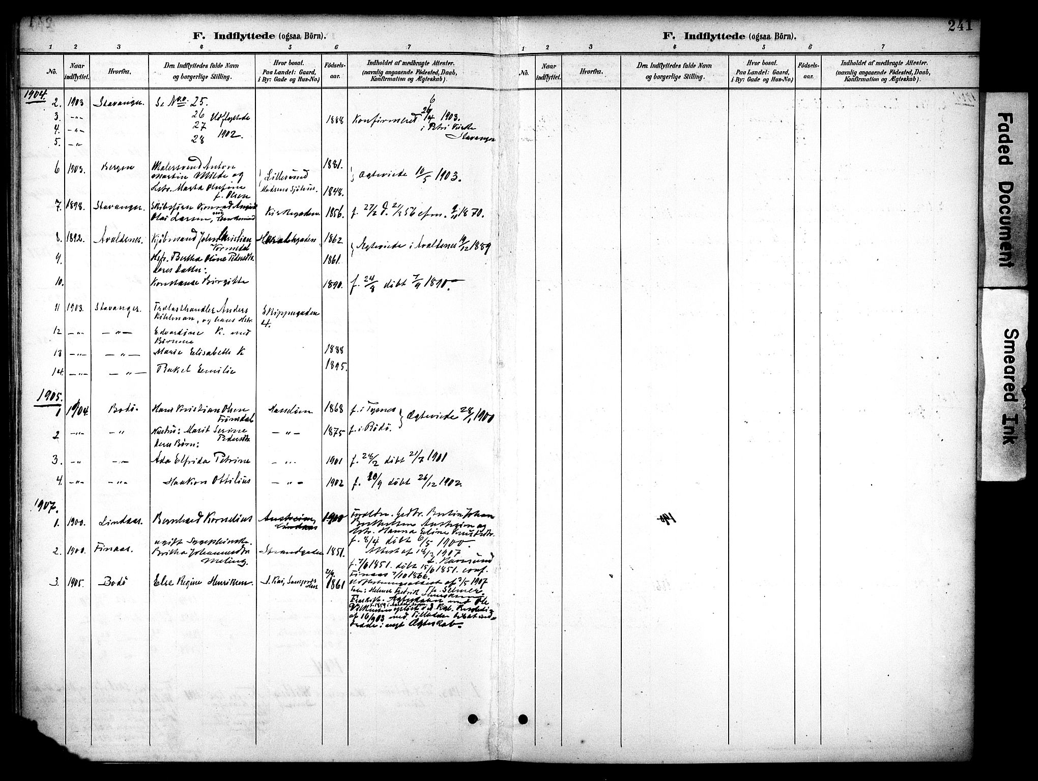 Haugesund sokneprestkontor, AV/SAST-A -101863/H/Ha/Haa/L0006: Parish register (official) no. A 6, 1891-1907, p. 241