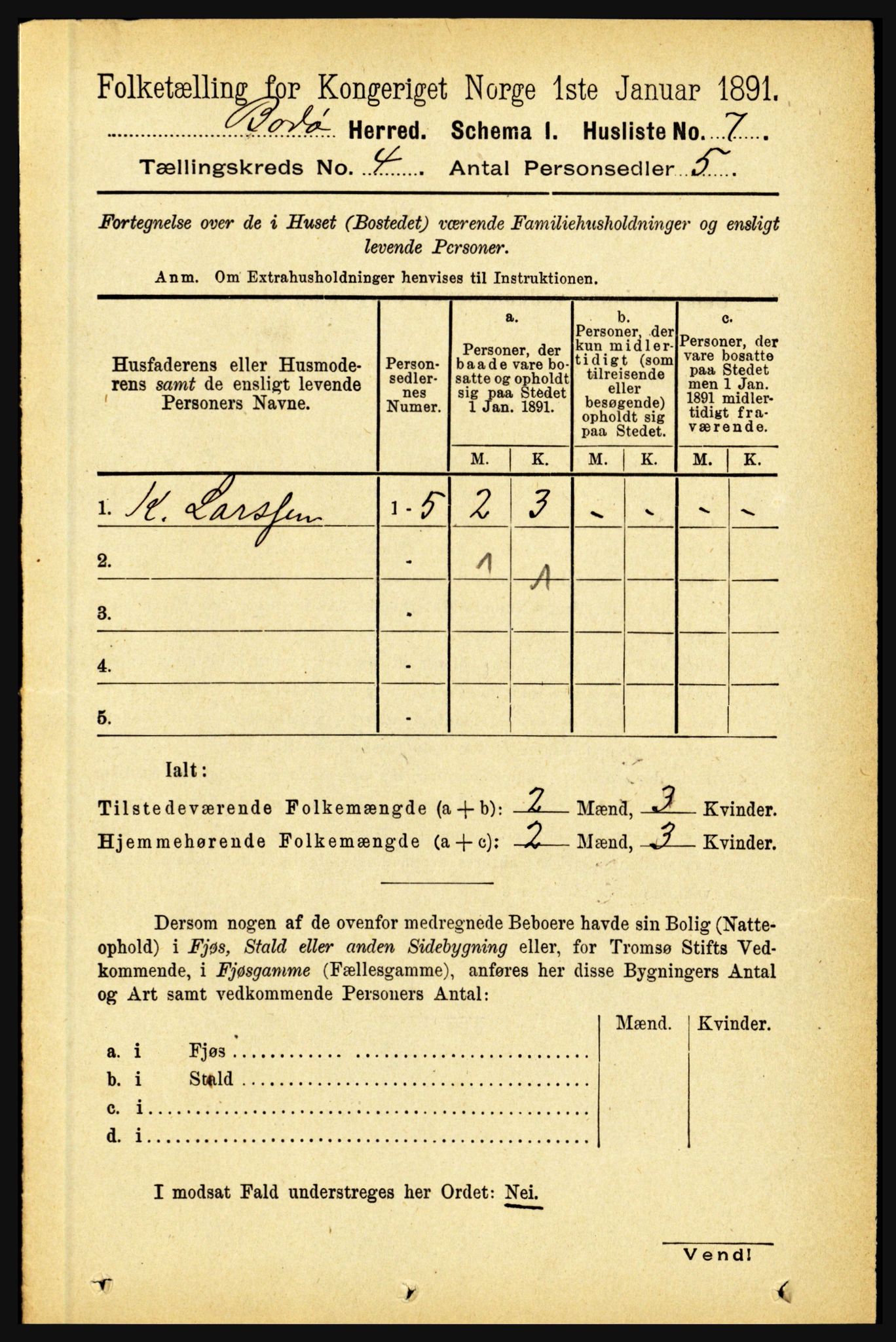 RA, 1891 census for 1843 Bodø, 1891, p. 2128