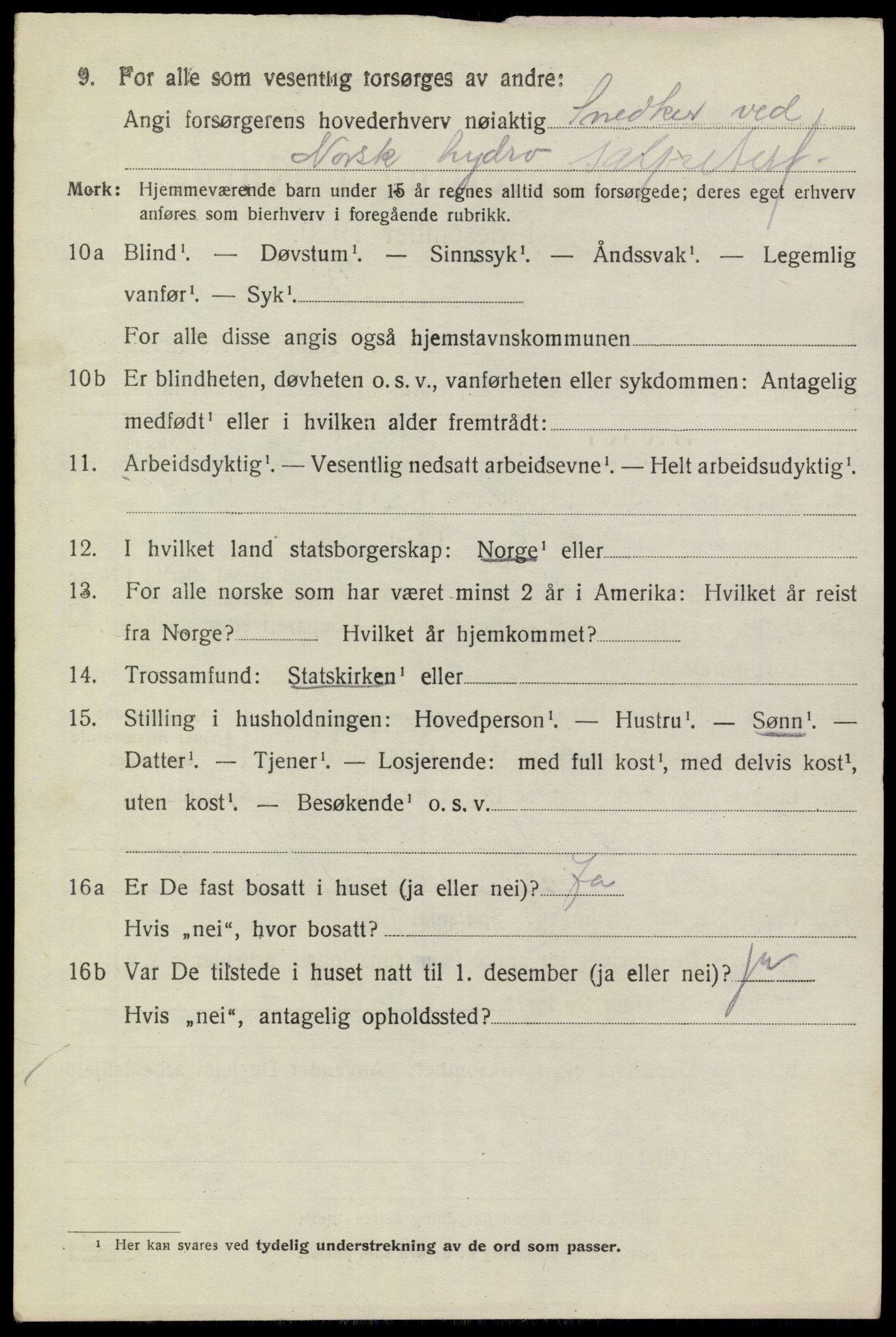 SAKO, 1920 census for Heddal, 1920, p. 2975