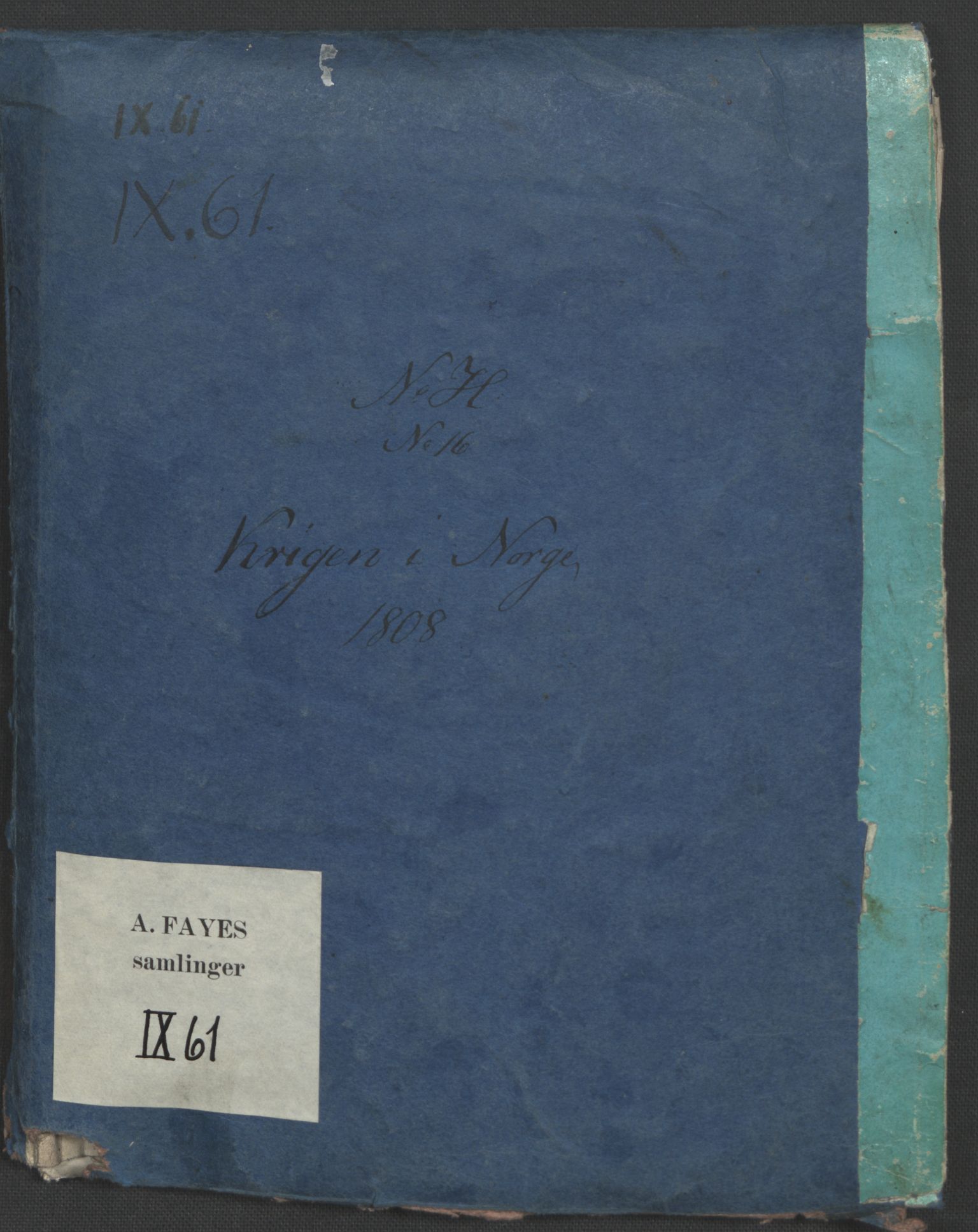 Faye, Andreas, AV/RA-PA-0015/F/Fh/L0033/0003: -- / Angaaende krigen 1808-1809. Fayes manuscript til avhandl. i Nordisk Universitets-Tidsskrift, samt brevveksling og polemikk omkring denne avhandlingen, p. 3