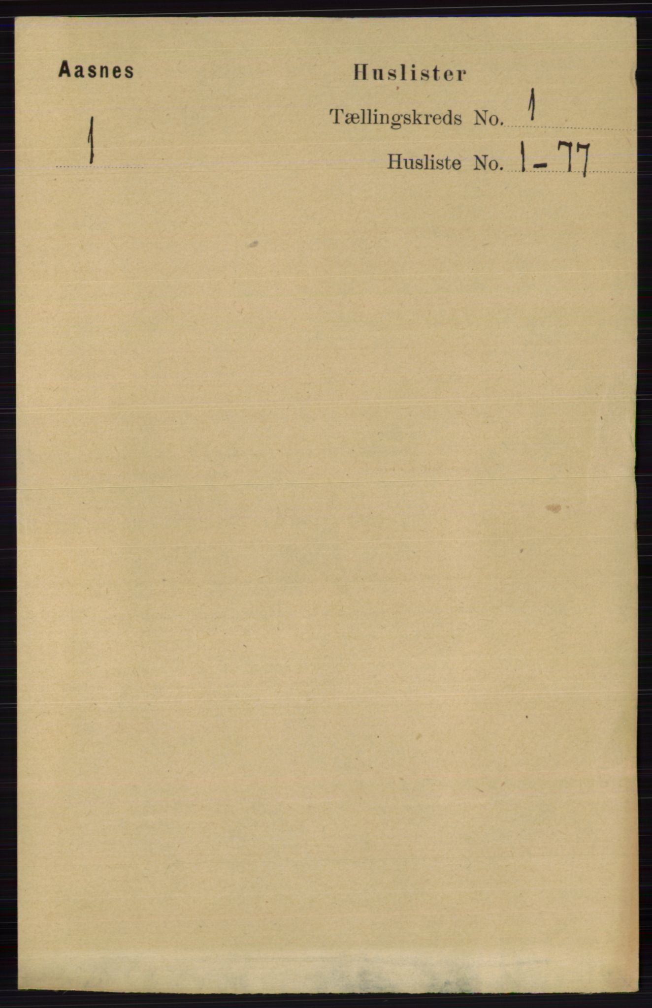 RA, 1891 census for 0425 Åsnes, 1891, p. 31