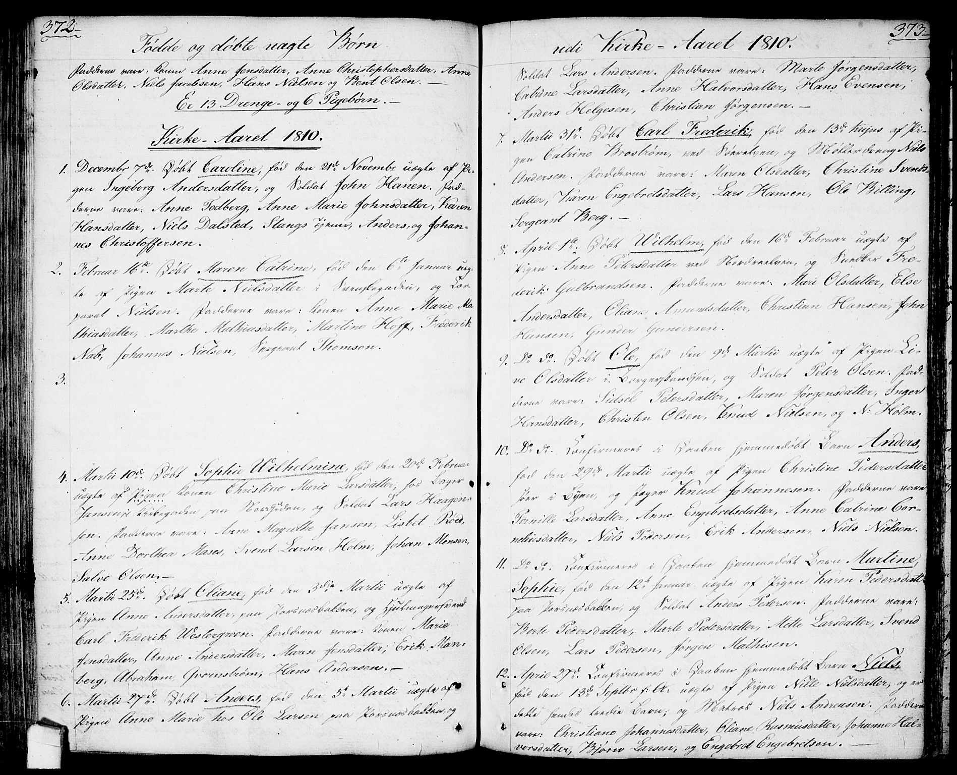 Halden prestekontor Kirkebøker, SAO/A-10909/F/Fa/L0002: Parish register (official) no. I 2, 1792-1812, p. 372-373