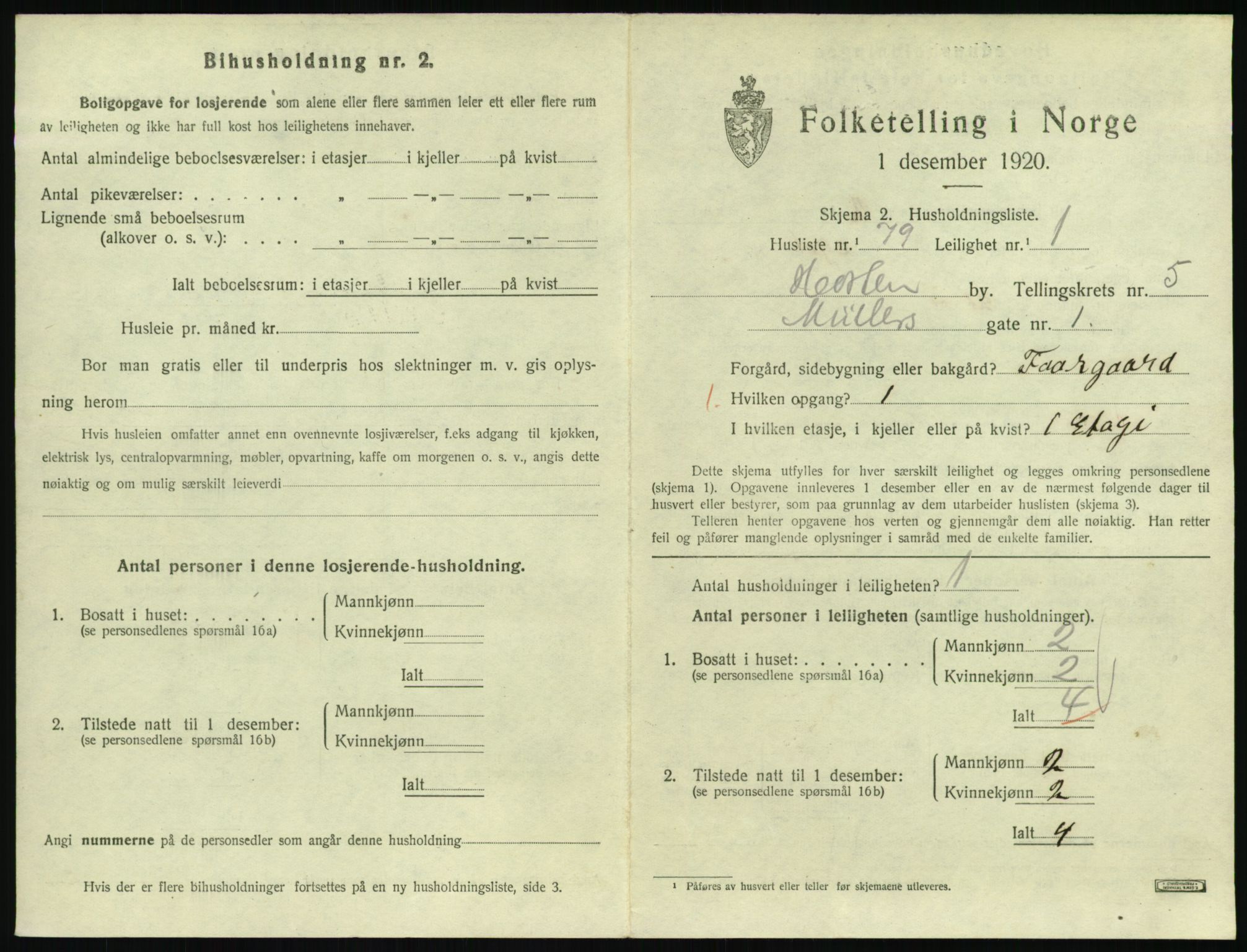 SAKO, 1920 census for Horten, 1920, p. 5955