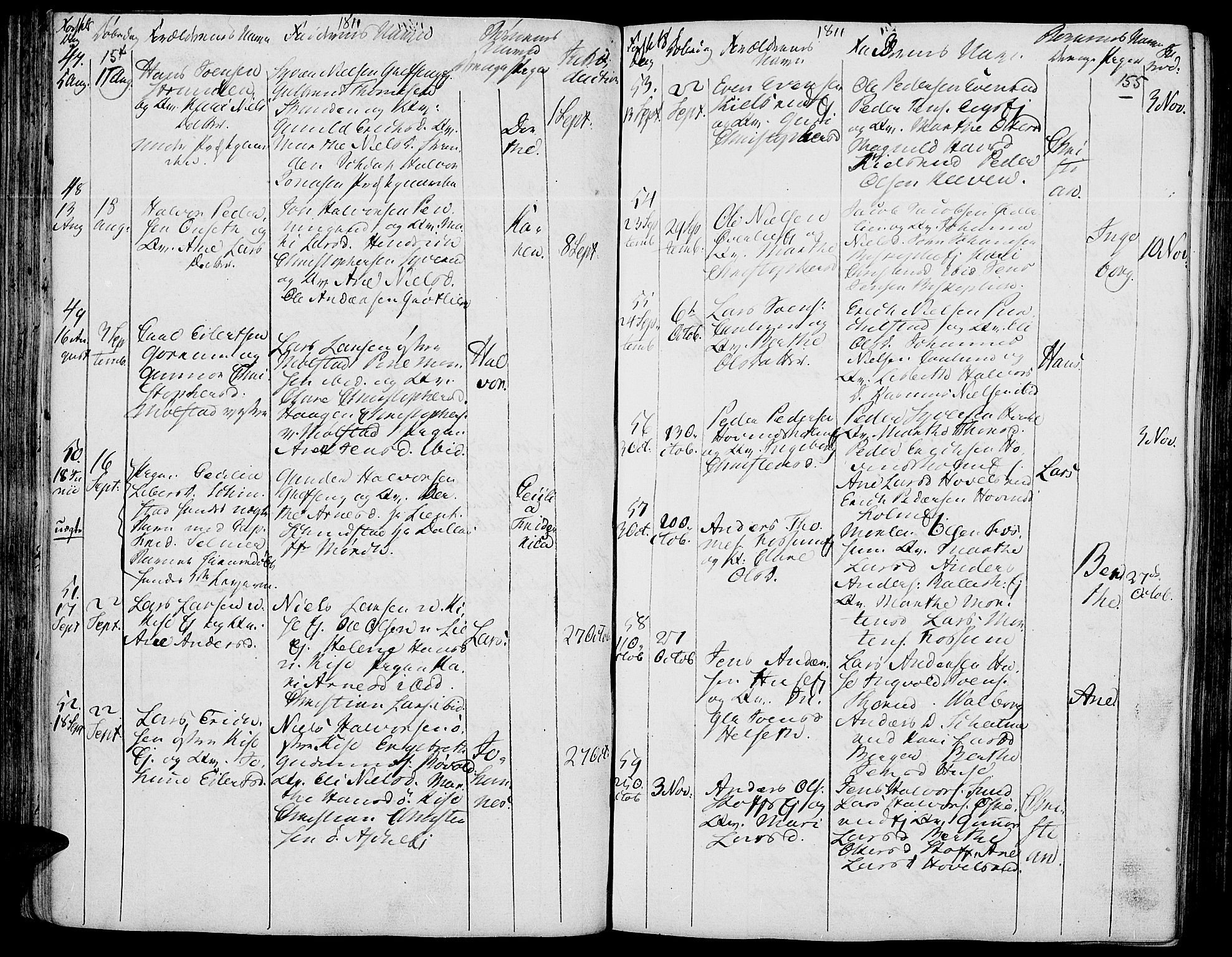 Nes prestekontor, Hedmark, AV/SAH-PREST-020/K/Ka/L0001: Parish register (official) no. 1, 1802-1814, p. 154-155