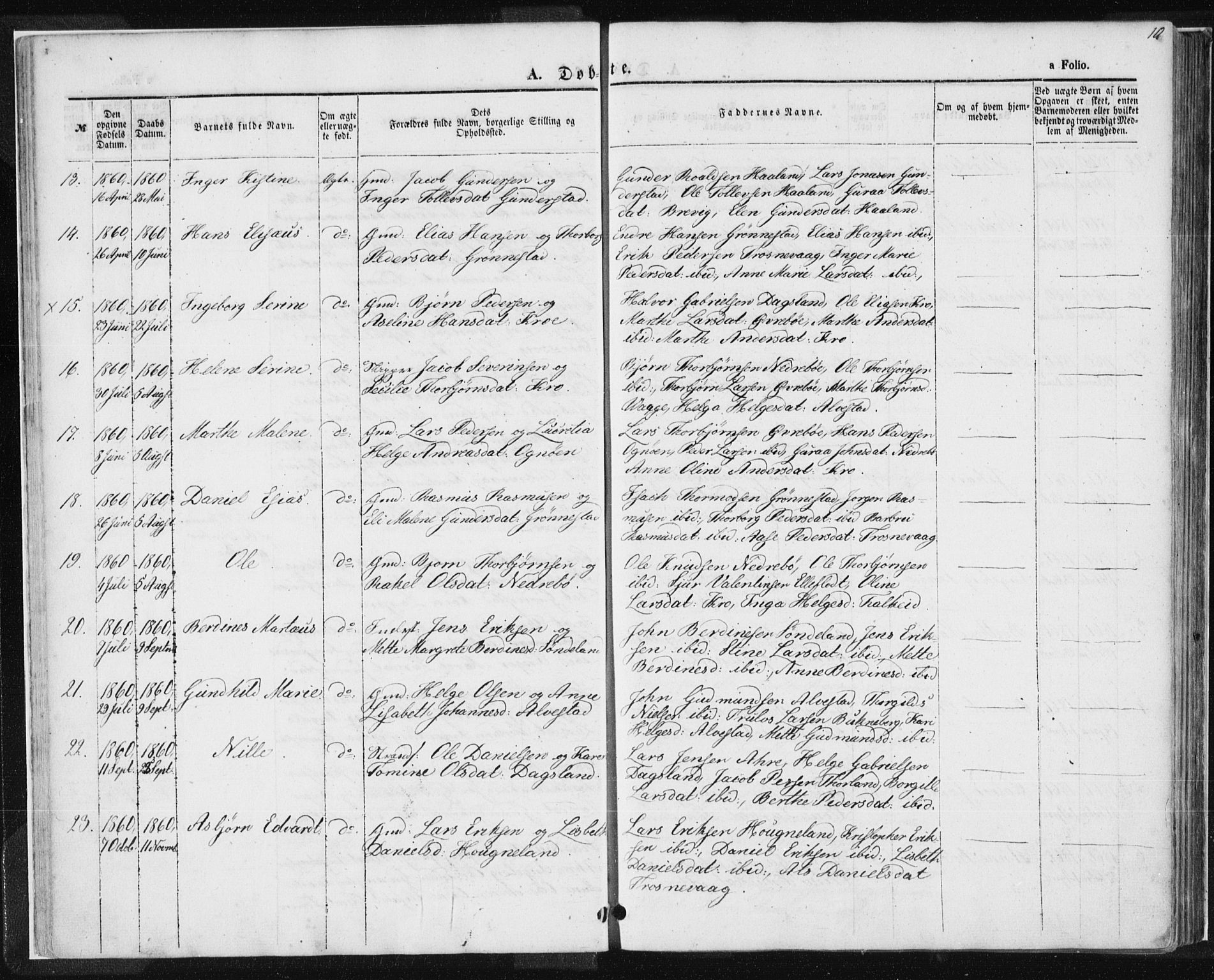 Tysvær sokneprestkontor, AV/SAST-A -101864/H/Ha/Haa/L0004: Parish register (official) no. A 4, 1857-1878, p. 10