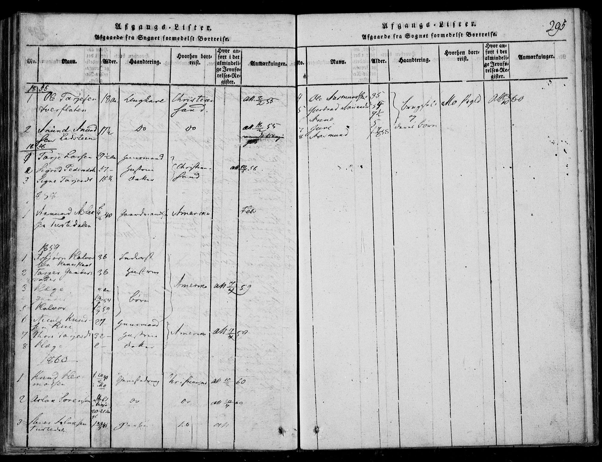 Lårdal kirkebøker, SAKO/A-284/F/Fb/L0001: Parish register (official) no. II 1, 1815-1860, p. 295
