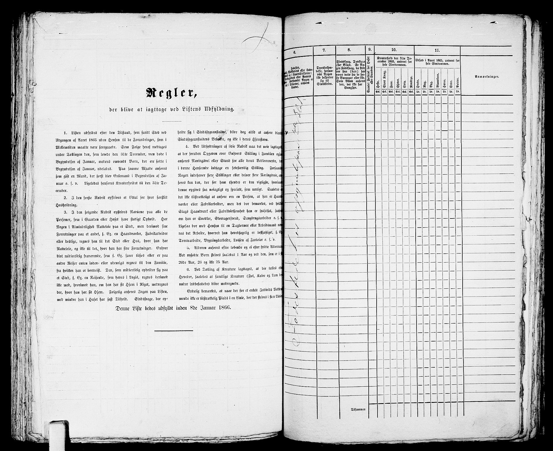 RA, 1865 census for Larvik, 1865, p. 445