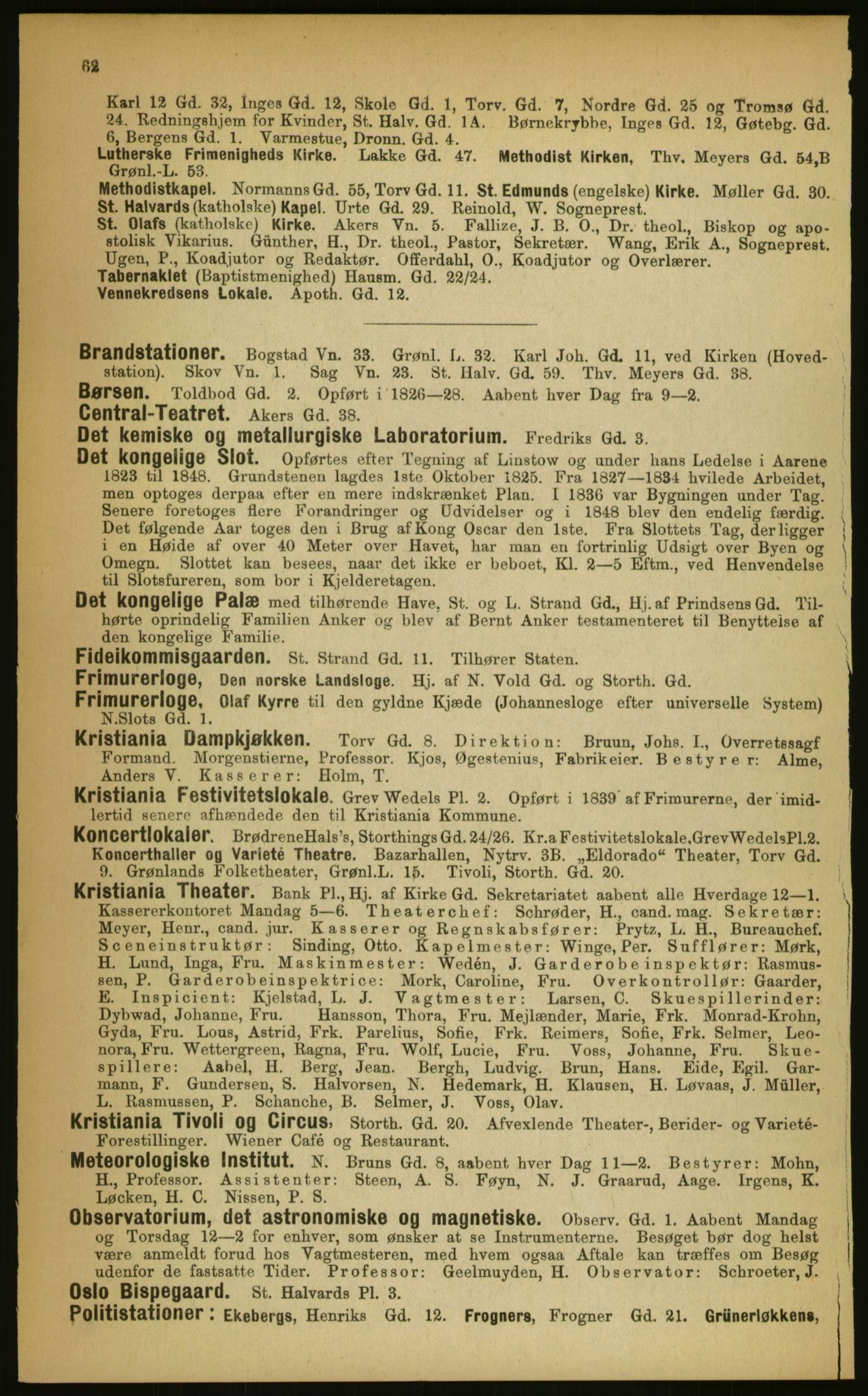 Kristiania/Oslo adressebok, PUBL/-, 1899, p. 62