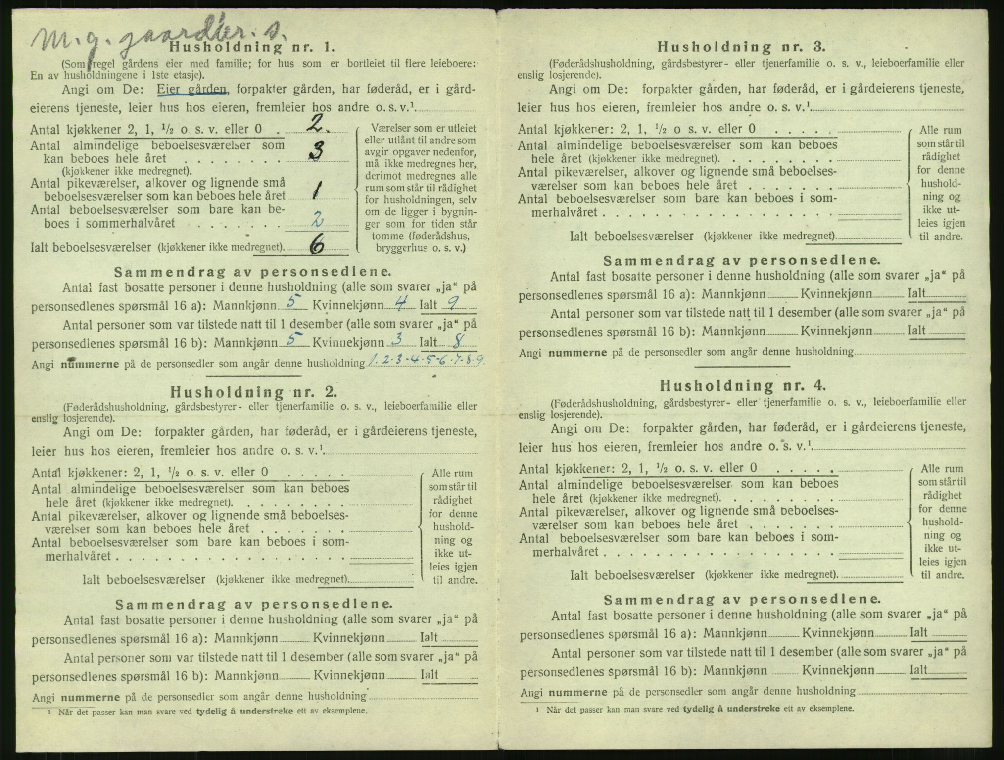 SAT, 1920 census for Vestnes, 1920, p. 572