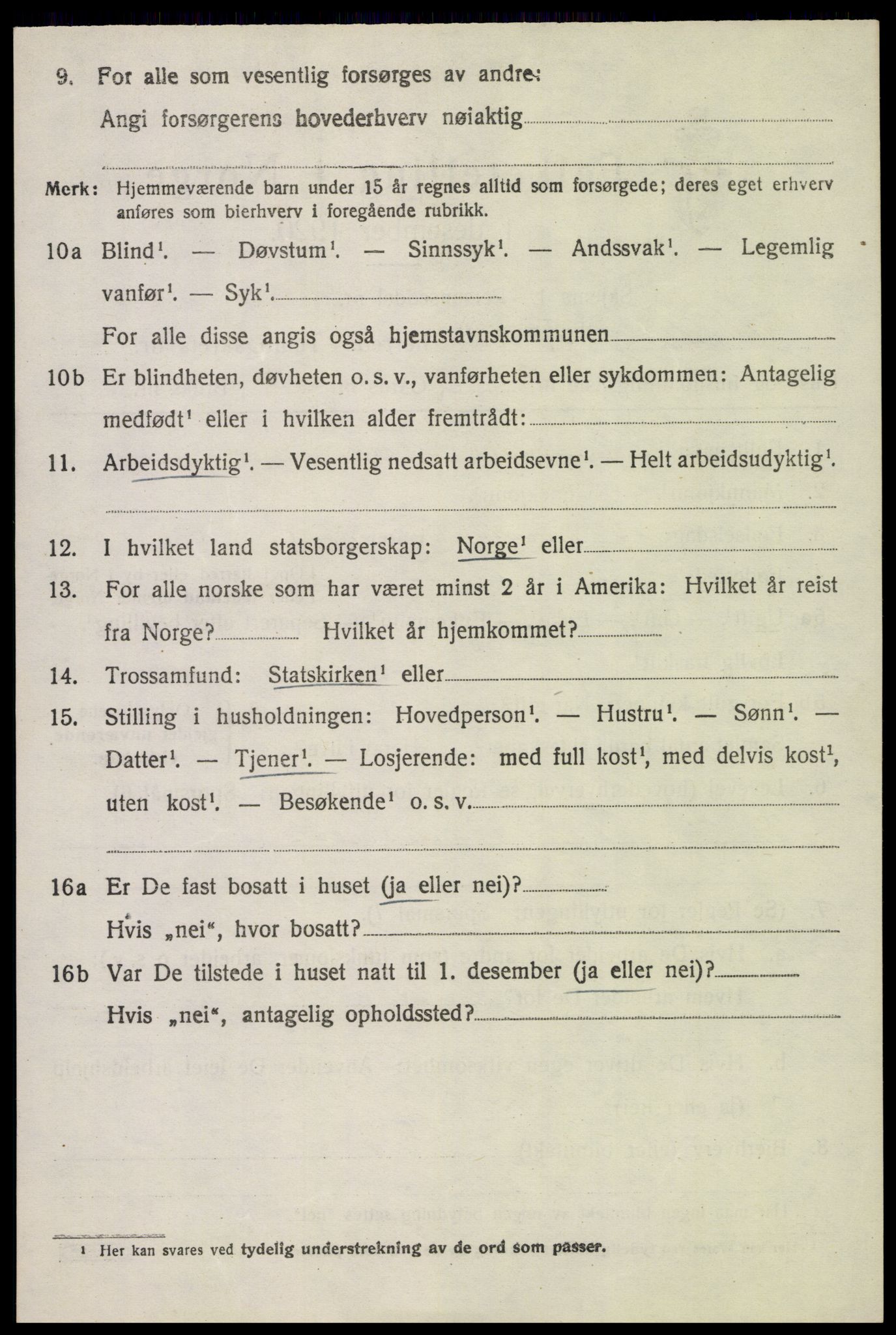 SAH, 1920 census for Østre Toten, 1920, p. 14991