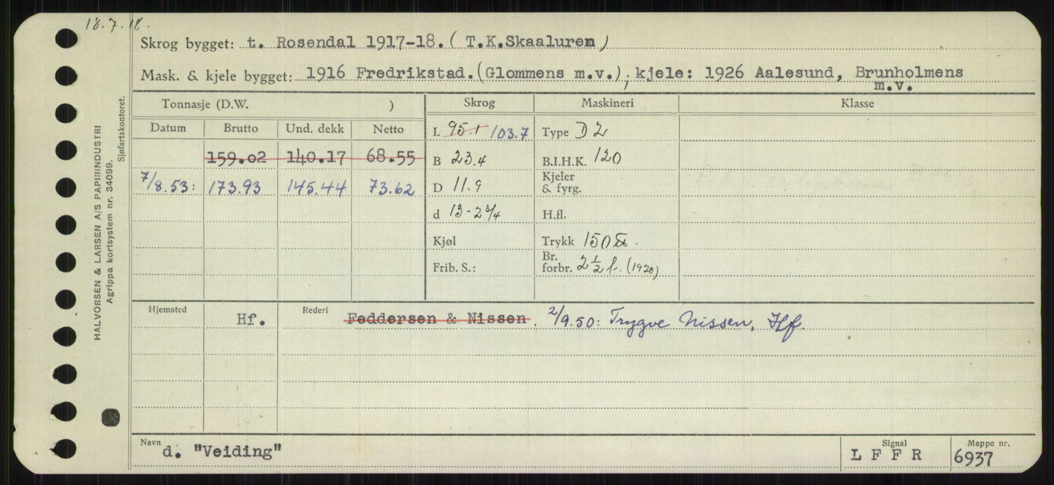 Sjøfartsdirektoratet med forløpere, Skipsmålingen, RA/S-1627/H/Hb/L0005: Fartøy, T-Å, p. 285