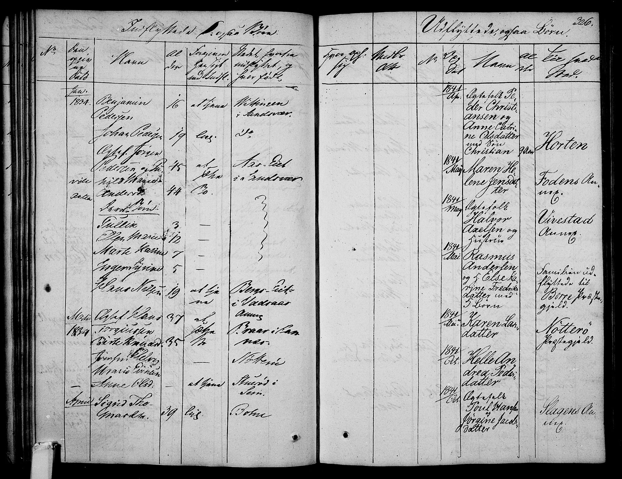 Våle kirkebøker, AV/SAKO-A-334/F/Fa/L0008: Parish register (official) no. I 8, 1824-1844, p. 326