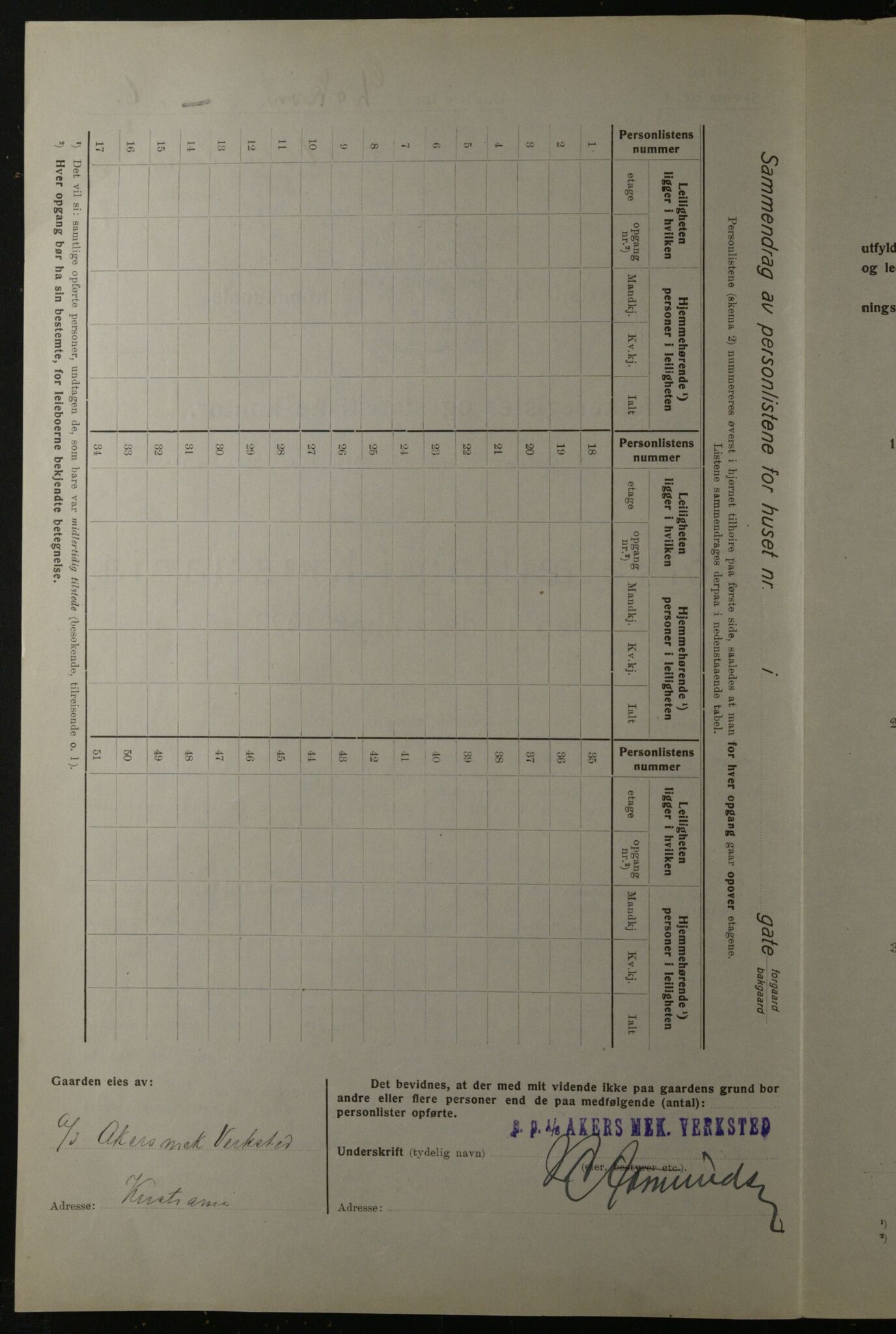 OBA, Municipal Census 1923 for Kristiania, 1923, p. 17669