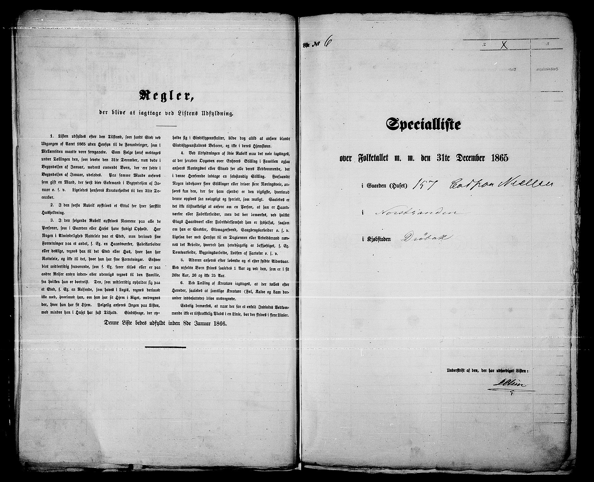 RA, 1865 census for Drøbak/Drøbak, 1865, p. 16