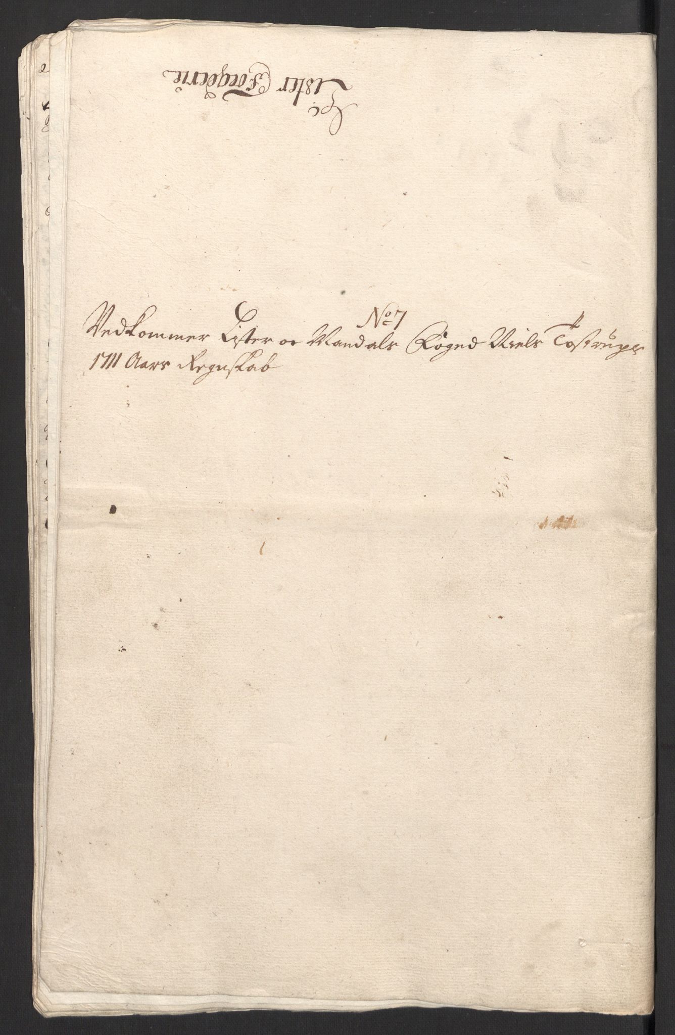 Rentekammeret inntil 1814, Reviderte regnskaper, Fogderegnskap, RA/EA-4092/R43/L2554: Fogderegnskap Lista og Mandal, 1711, p. 349