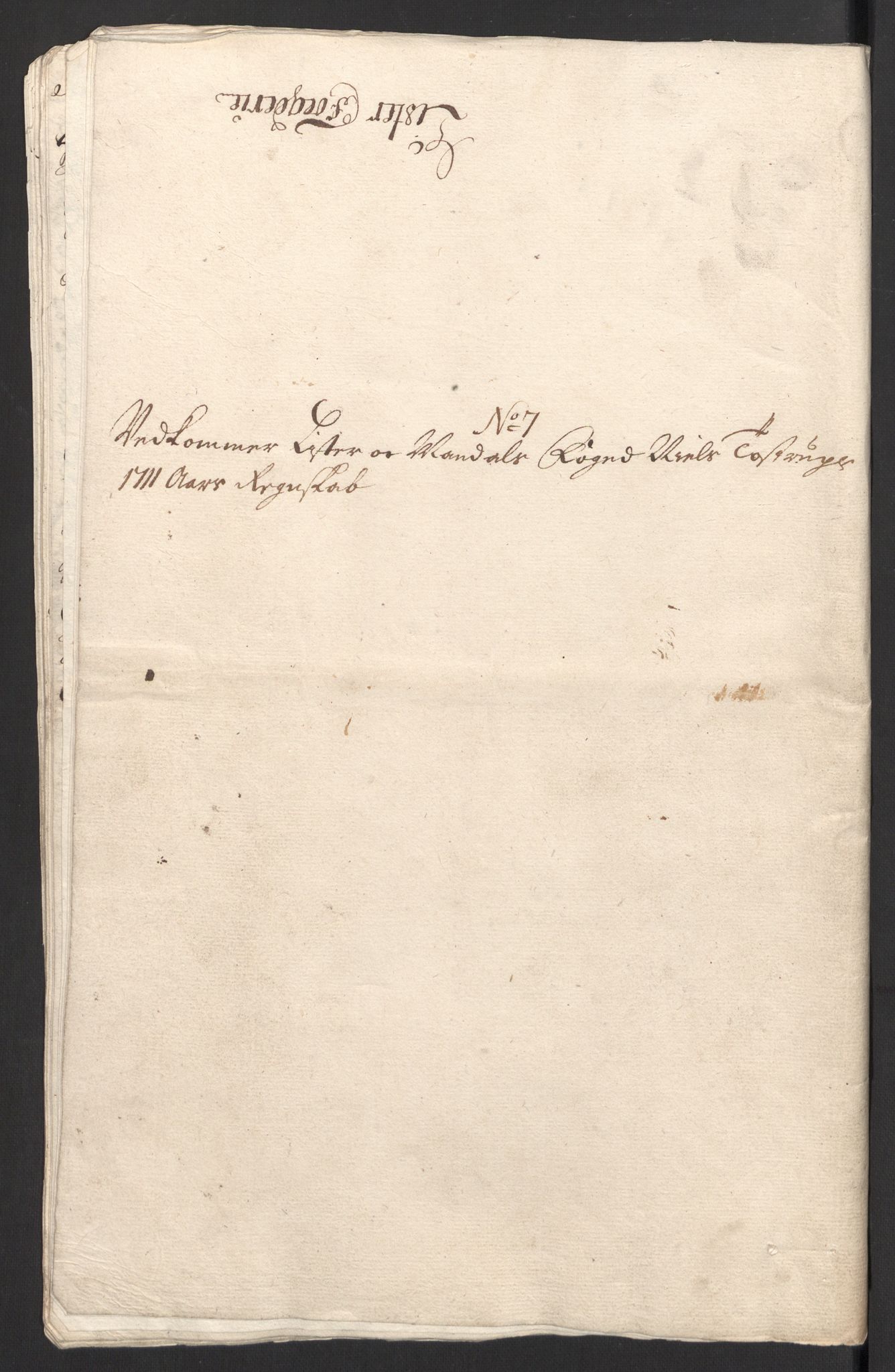 Rentekammeret inntil 1814, Reviderte regnskaper, Fogderegnskap, AV/RA-EA-4092/R43/L2554: Fogderegnskap Lista og Mandal, 1711, p. 349