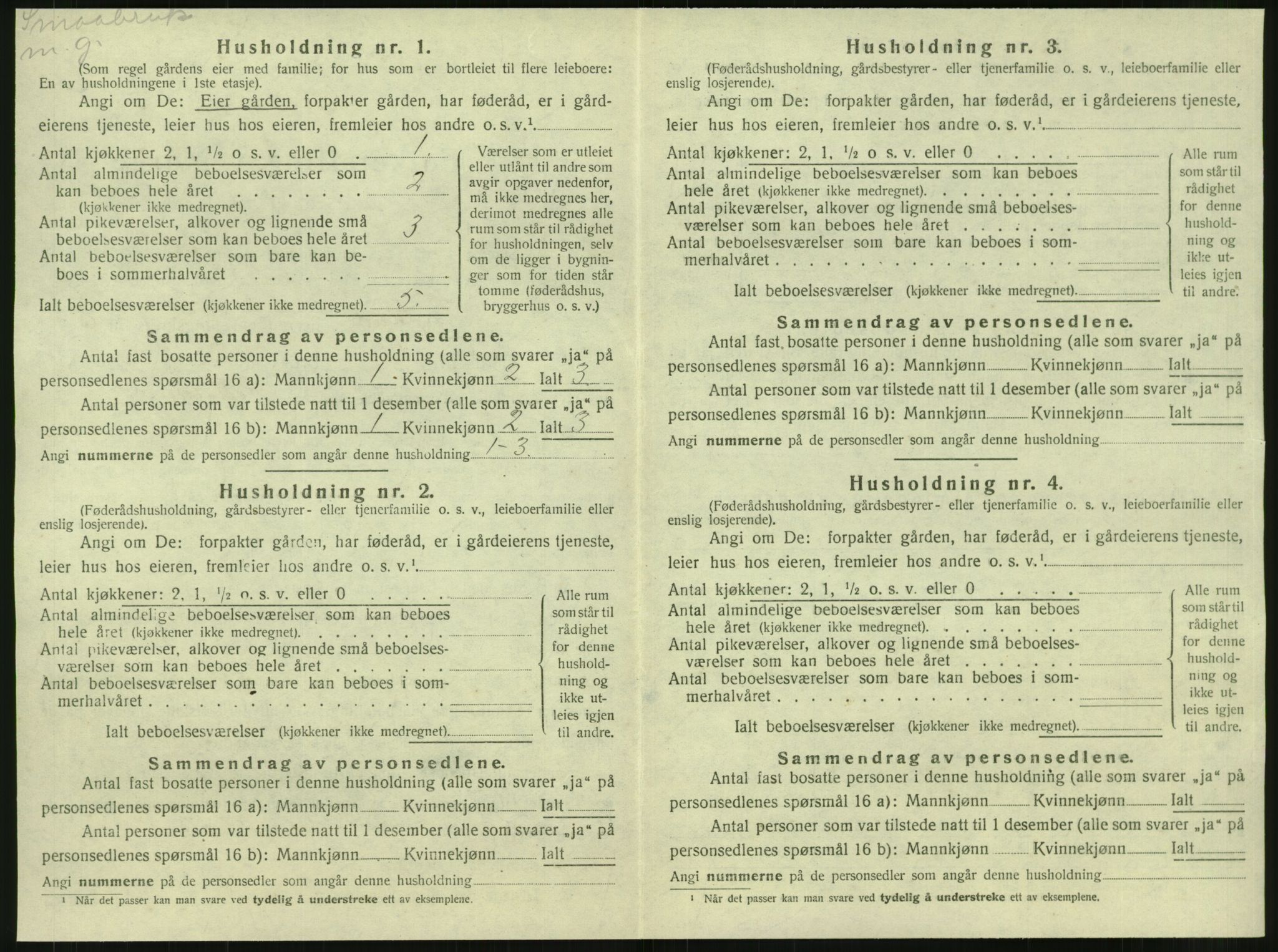 SAT, 1920 census for Beitstad, 1920, p. 748