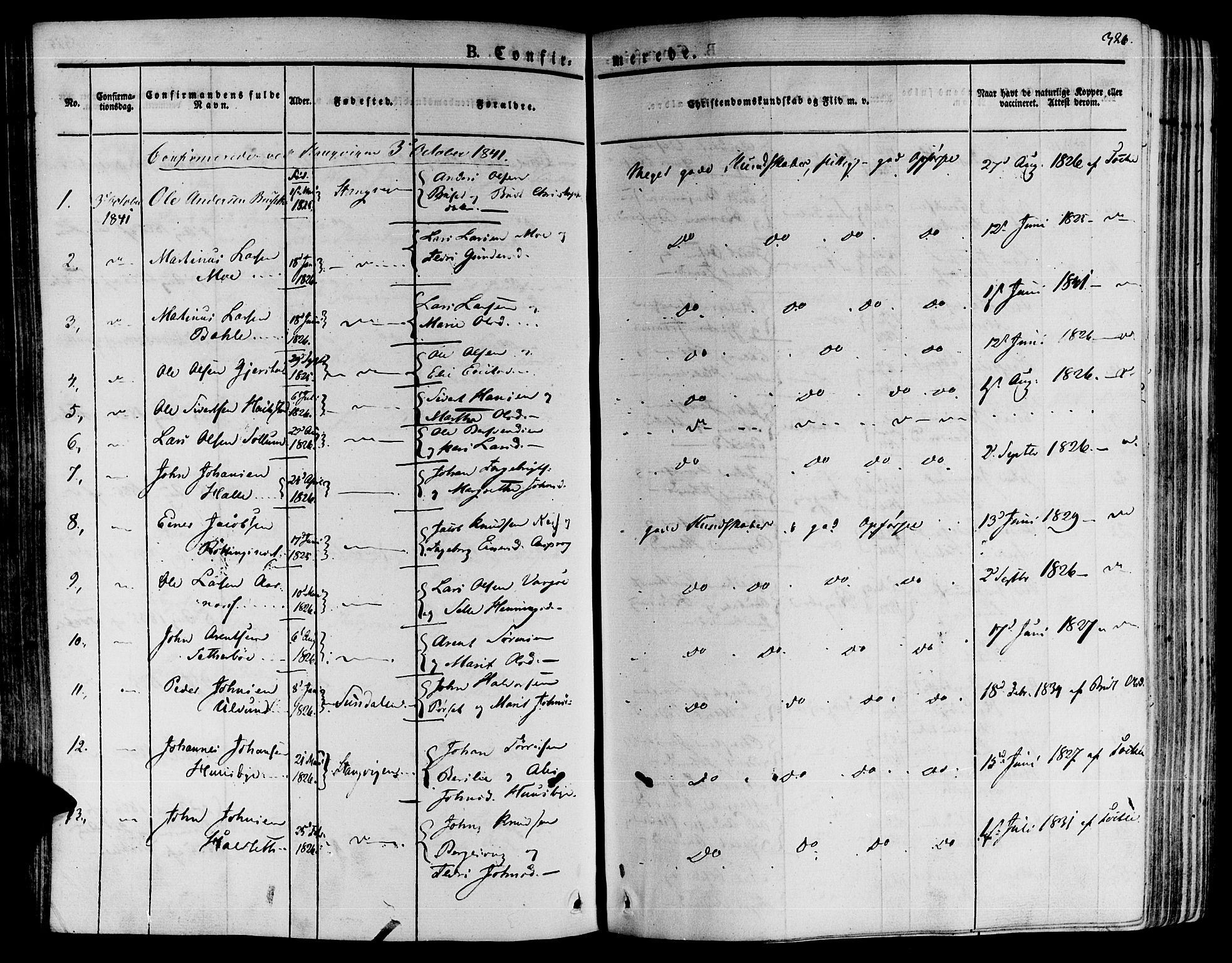 Ministerialprotokoller, klokkerbøker og fødselsregistre - Møre og Romsdal, AV/SAT-A-1454/592/L1024: Parish register (official) no. 592A03 /1, 1831-1849, p. 326