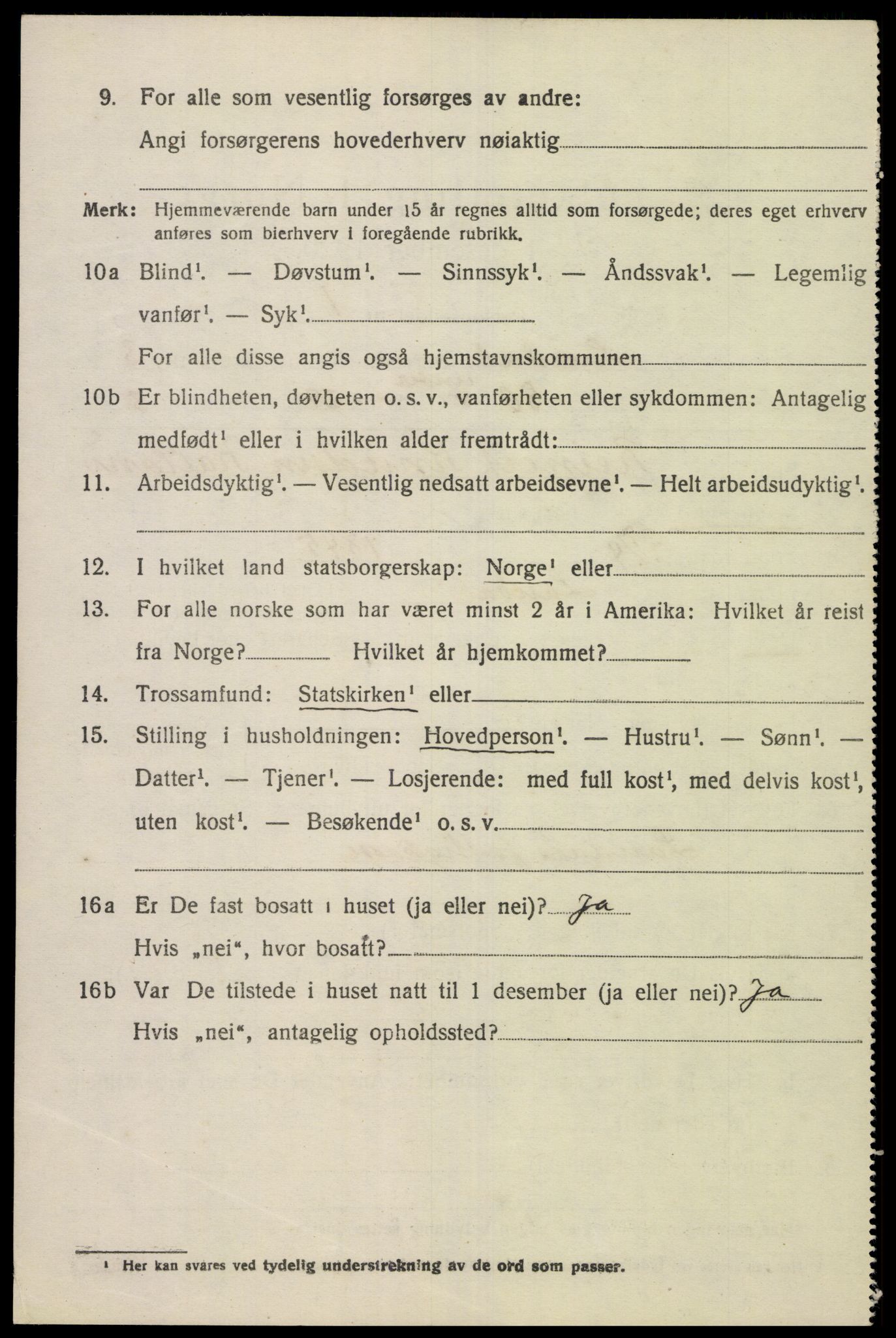 SAK, 1920 census for Laudal, 1920, p. 1379