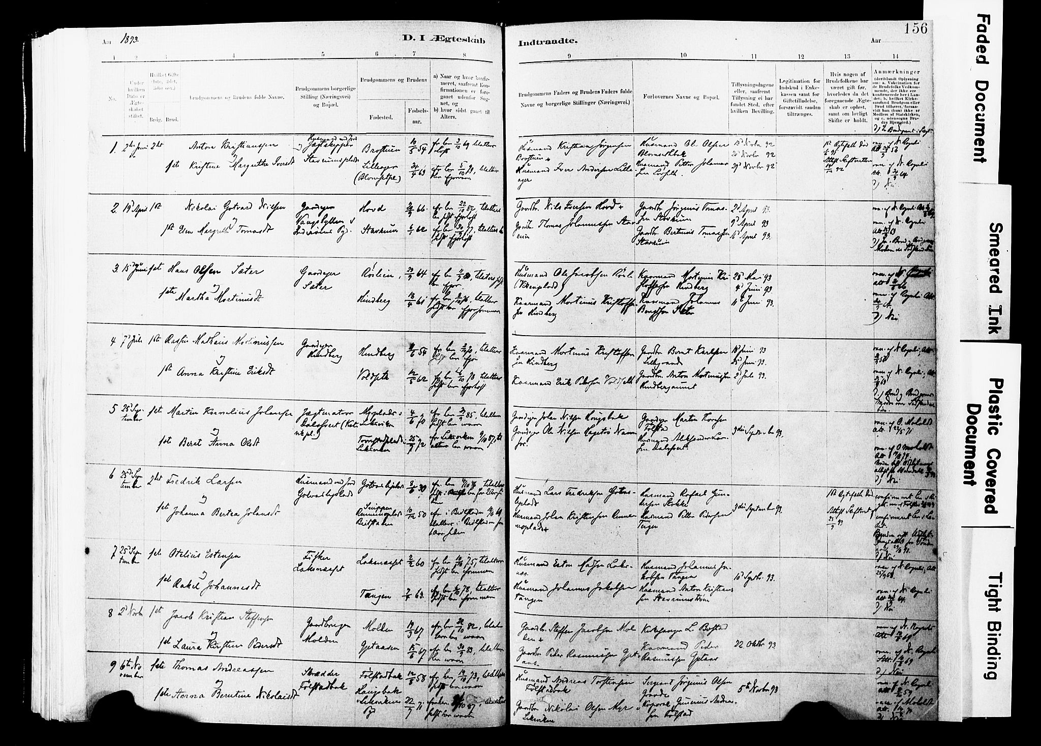Ministerialprotokoller, klokkerbøker og fødselsregistre - Nord-Trøndelag, AV/SAT-A-1458/744/L0420: Parish register (official) no. 744A04, 1882-1904, p. 156
