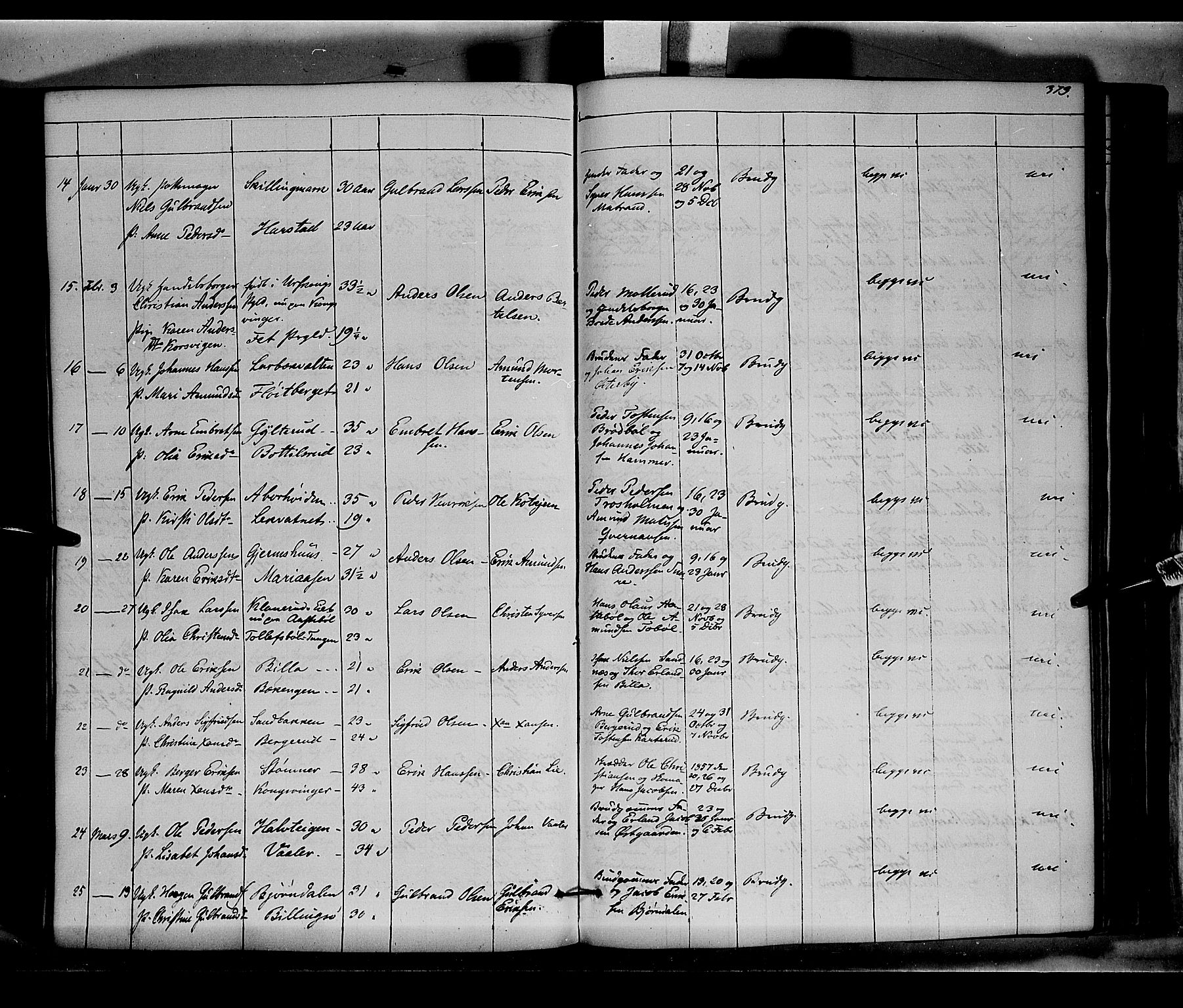 Vinger prestekontor, SAH/PREST-024/H/Ha/Haa/L0010: Parish register (official) no. 10, 1855-1861, p. 373