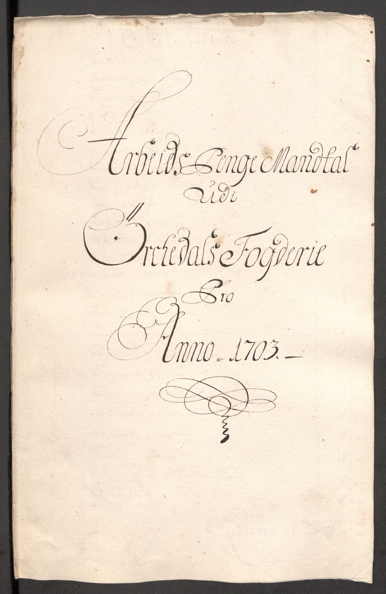 Rentekammeret inntil 1814, Reviderte regnskaper, Fogderegnskap, AV/RA-EA-4092/R60/L3953: Fogderegnskap Orkdal og Gauldal, 1703, p. 148