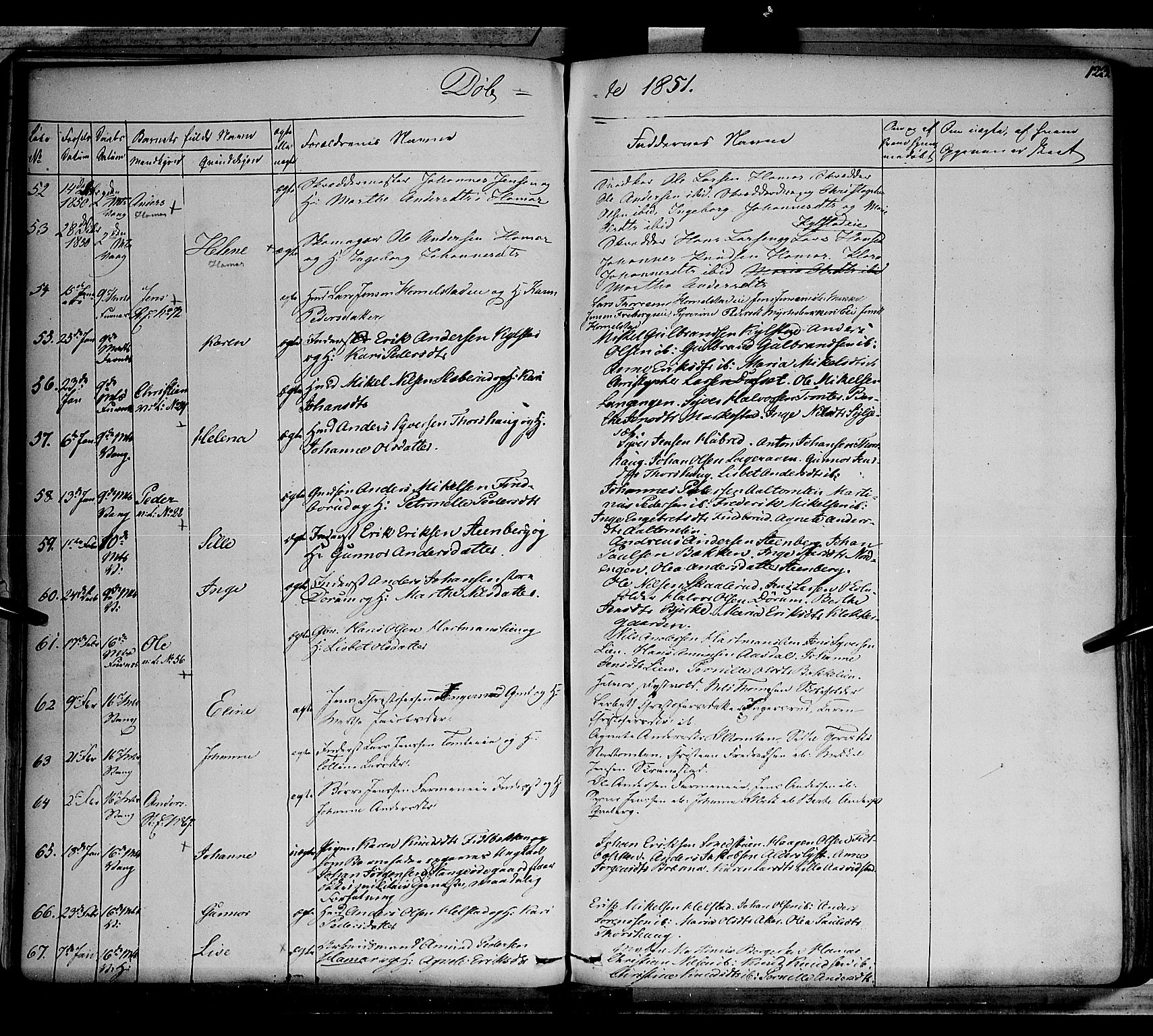 Vang prestekontor, Hedmark, SAH/PREST-008/H/Ha/Haa/L0010: Parish register (official) no. 10, 1841-1855, p. 123