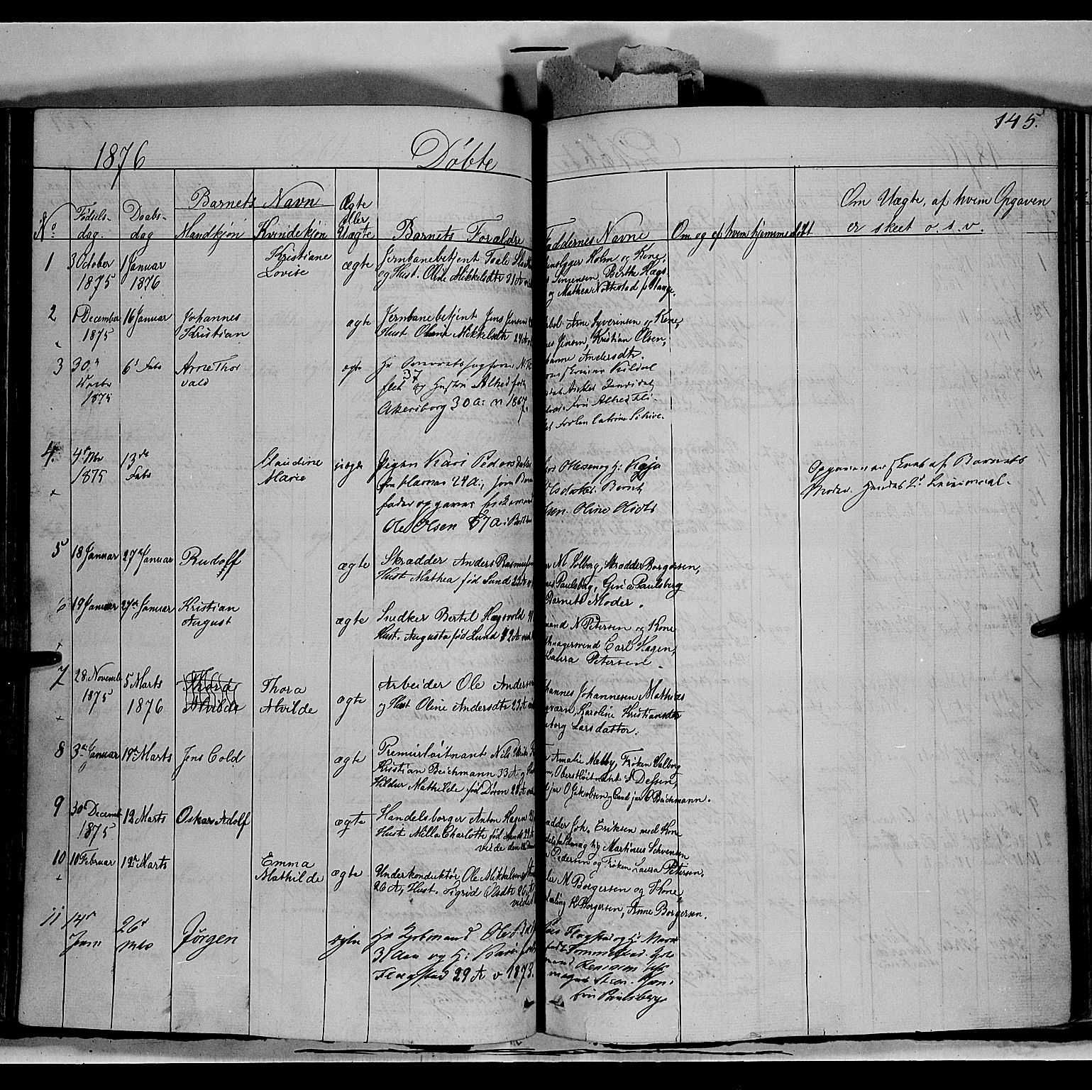 Vang prestekontor, Hedmark, SAH/PREST-008/H/Ha/Haa/L0011: Parish register (official) no. 11, 1852-1877, p. 145
