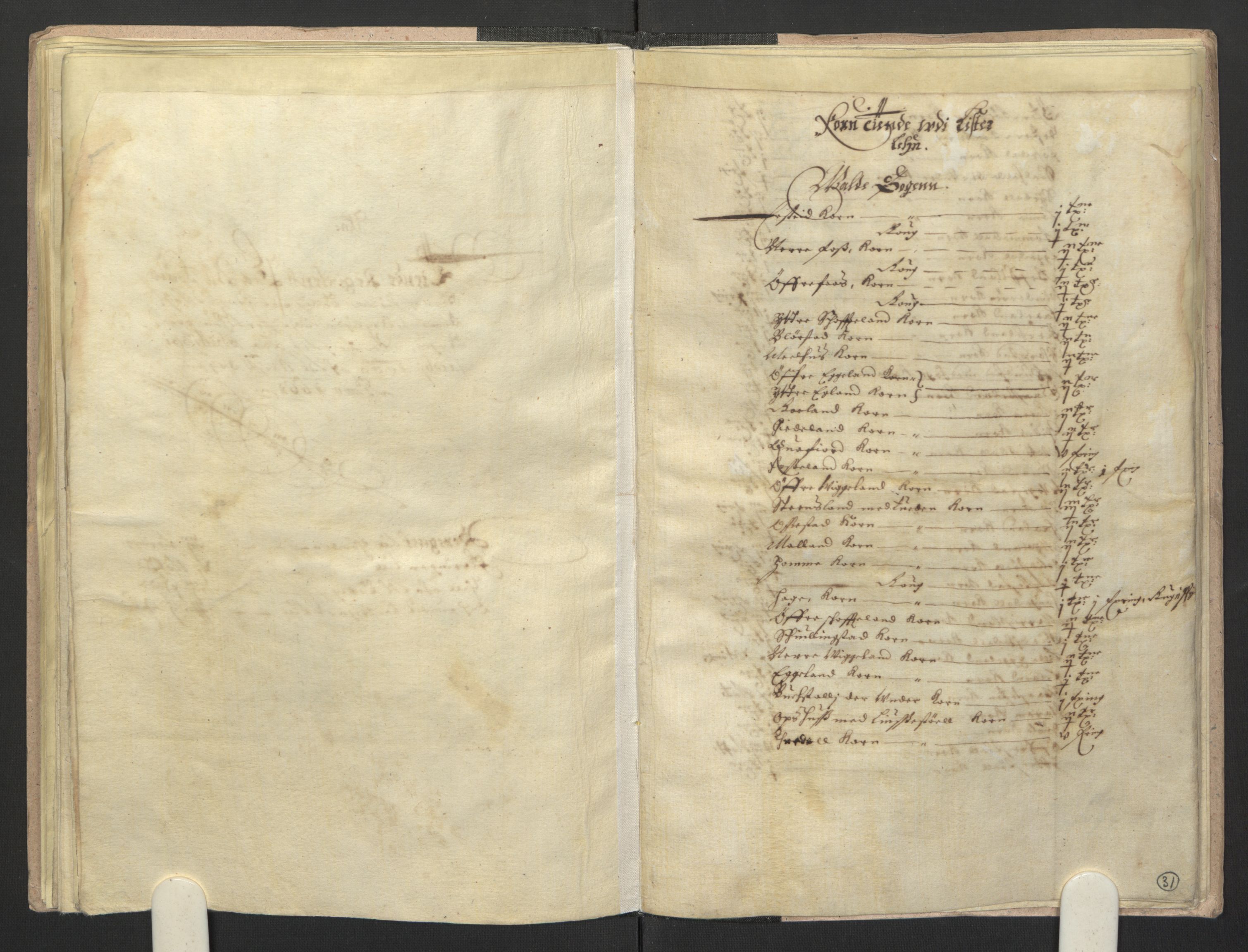 Rentekammeret inntil 1814, Realistisk ordnet avdeling, RA/EA-4070/L/L0021/0004: Agder lagdømme: / Kronens jordebok. Lista len, 1661, p. 30b-31a