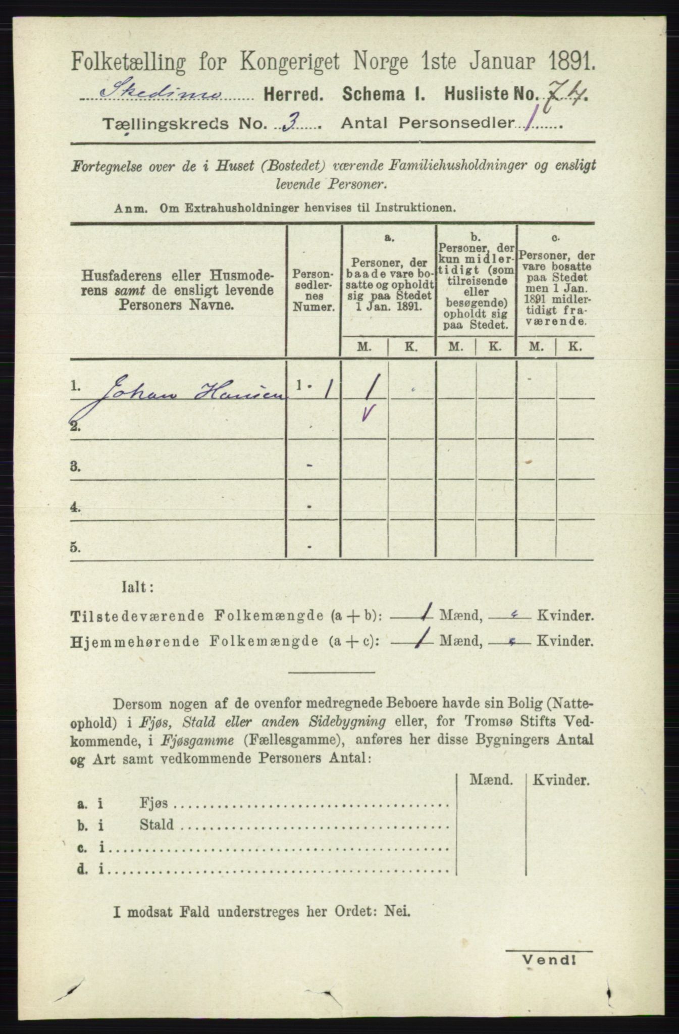 RA, 1891 census for 0231 Skedsmo, 1891, p. 1292