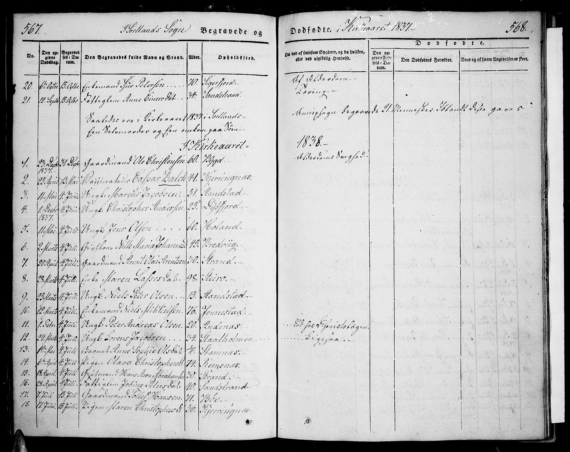 Ministerialprotokoller, klokkerbøker og fødselsregistre - Nordland, AV/SAT-A-1459/888/L1239: Parish register (official) no. 888A06 /2, 1837-1848, p. 567-568