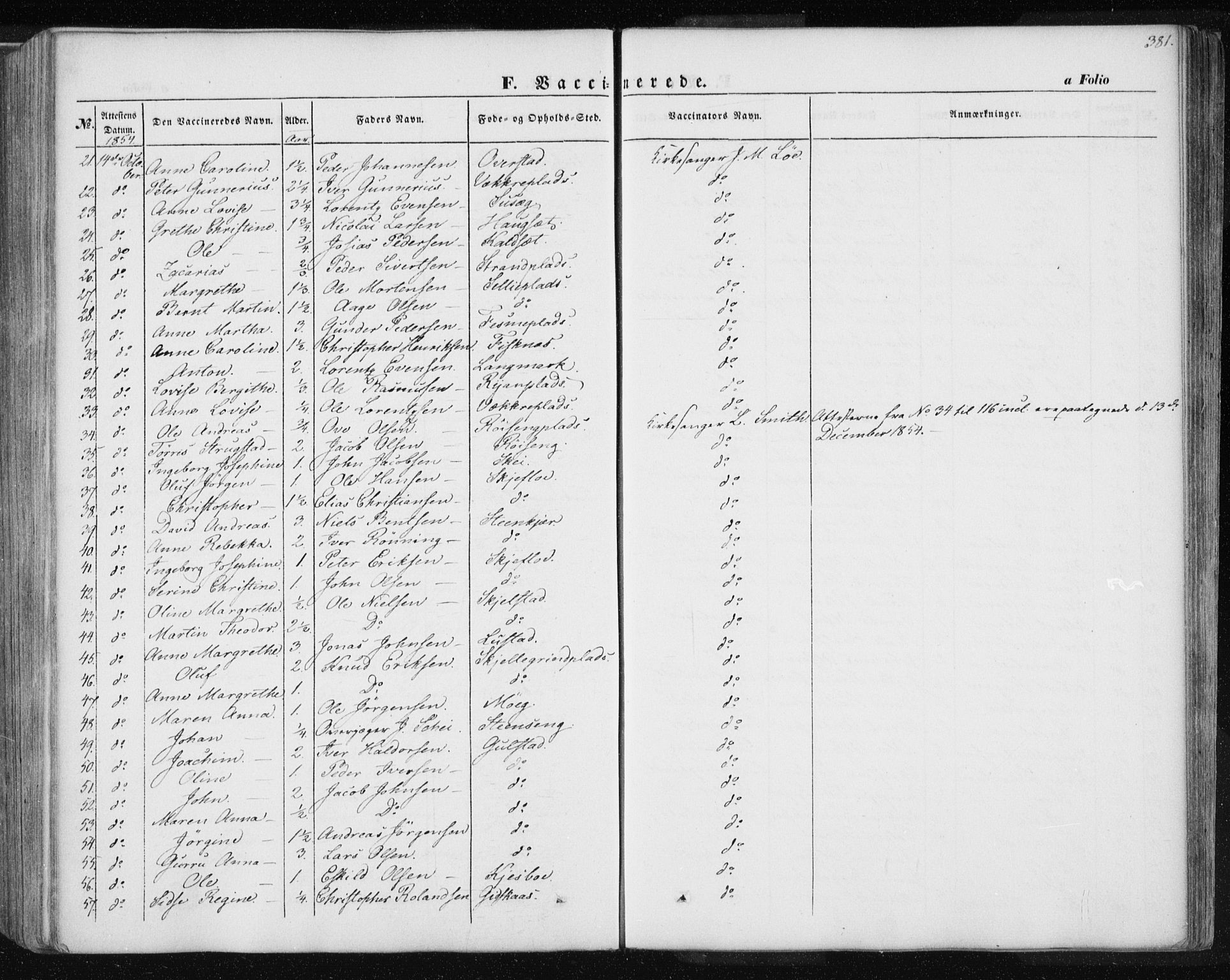 Ministerialprotokoller, klokkerbøker og fødselsregistre - Nord-Trøndelag, AV/SAT-A-1458/735/L0342: Parish register (official) no. 735A07 /1, 1849-1862, p. 381