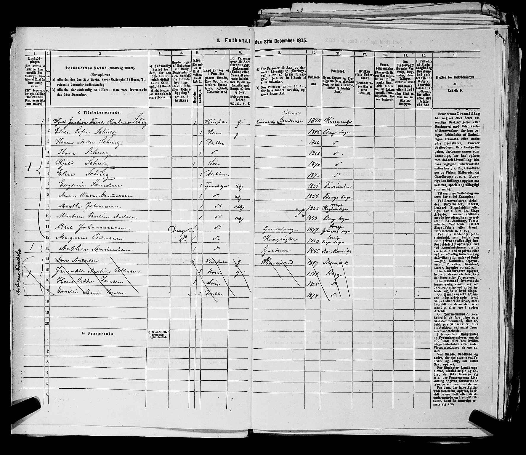 RA, 1875 census for 0116P Berg, 1875, p. 508