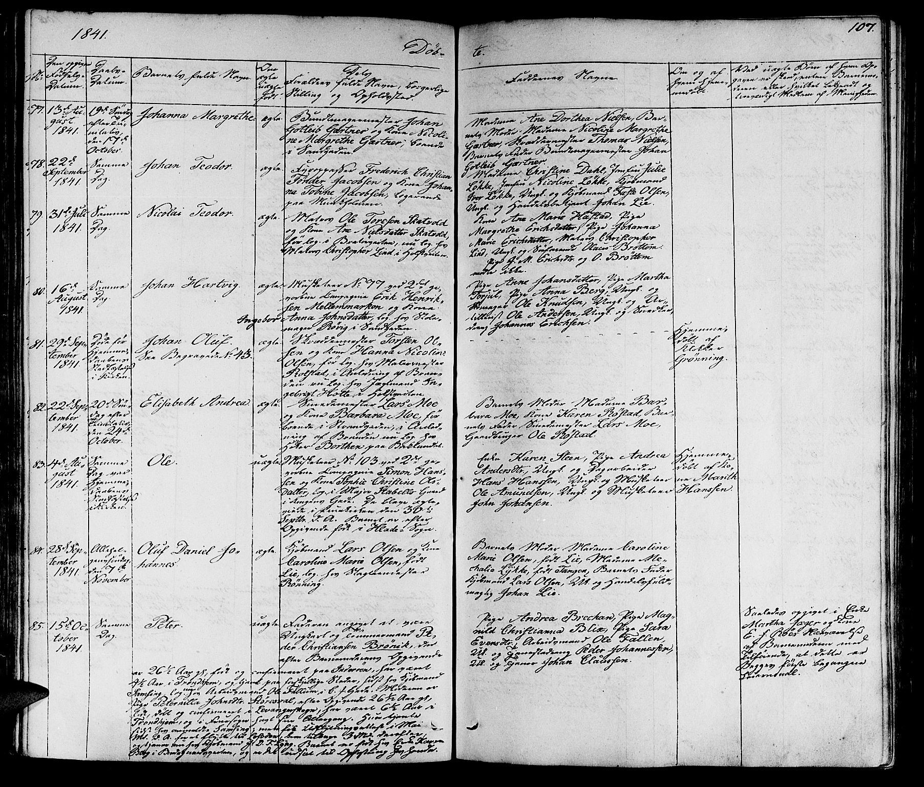 Ministerialprotokoller, klokkerbøker og fødselsregistre - Sør-Trøndelag, AV/SAT-A-1456/602/L0136: Parish register (copy) no. 602C04, 1833-1845, p. 107