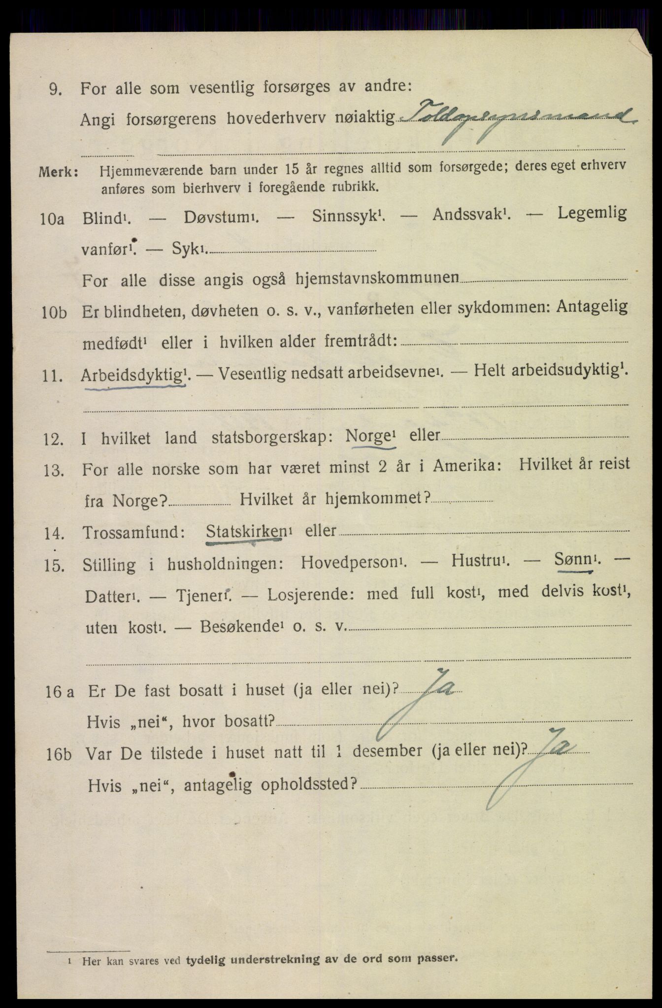 SAK, 1920 census for Høvåg, 1920, p. 4131