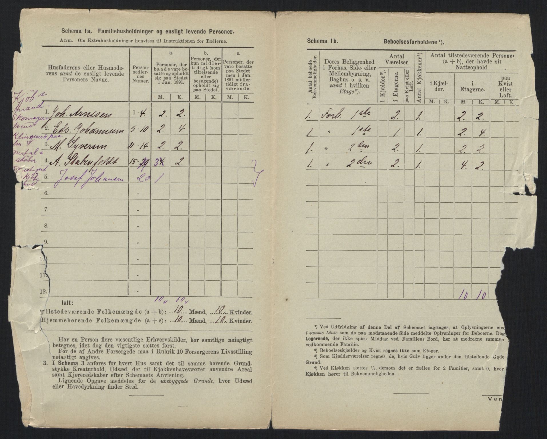 RA, 1891 census for 0301 Kristiania, 1891, p. 167497