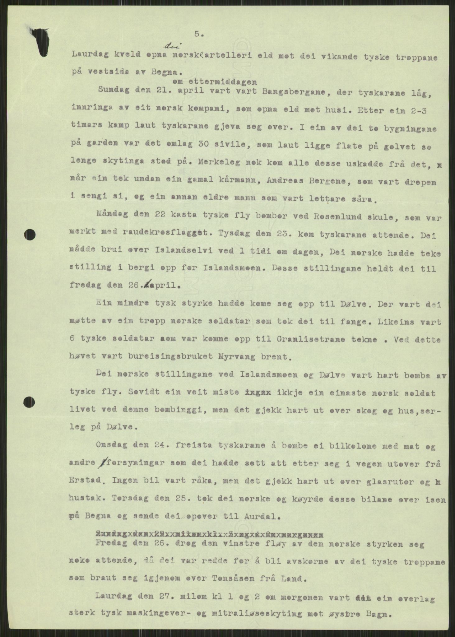 Forsvaret, Forsvarets krigshistoriske avdeling, AV/RA-RAFA-2017/Y/Ya/L0014: II-C-11-31 - Fylkesmenn.  Rapporter om krigsbegivenhetene 1940., 1940, p. 212