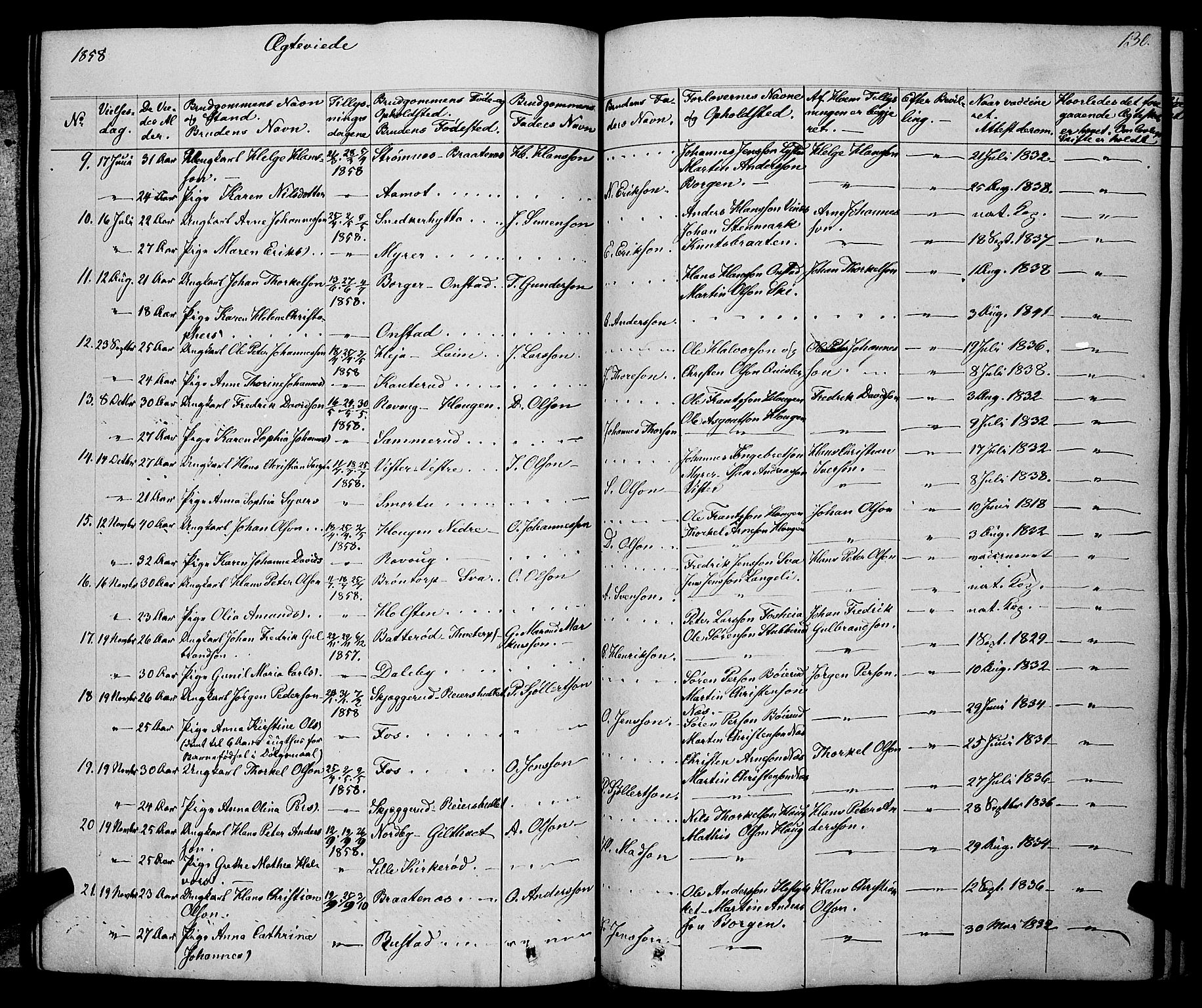 Skiptvet prestekontor Kirkebøker, AV/SAO-A-20009/F/Fa/L0006: Parish register (official) no. 6, 1839-1860, p. 130