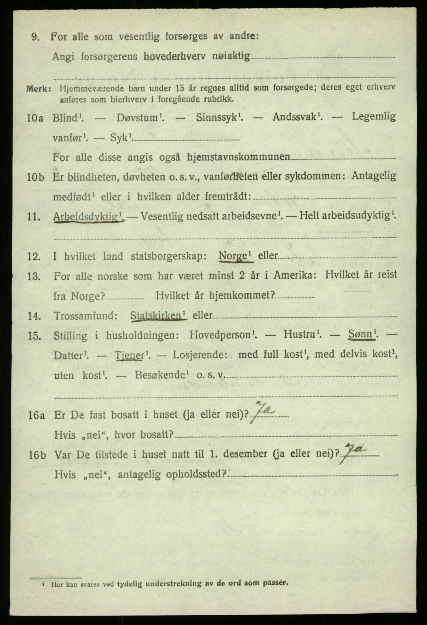 SAB, 1920 census for Alversund, 1920, p. 4453