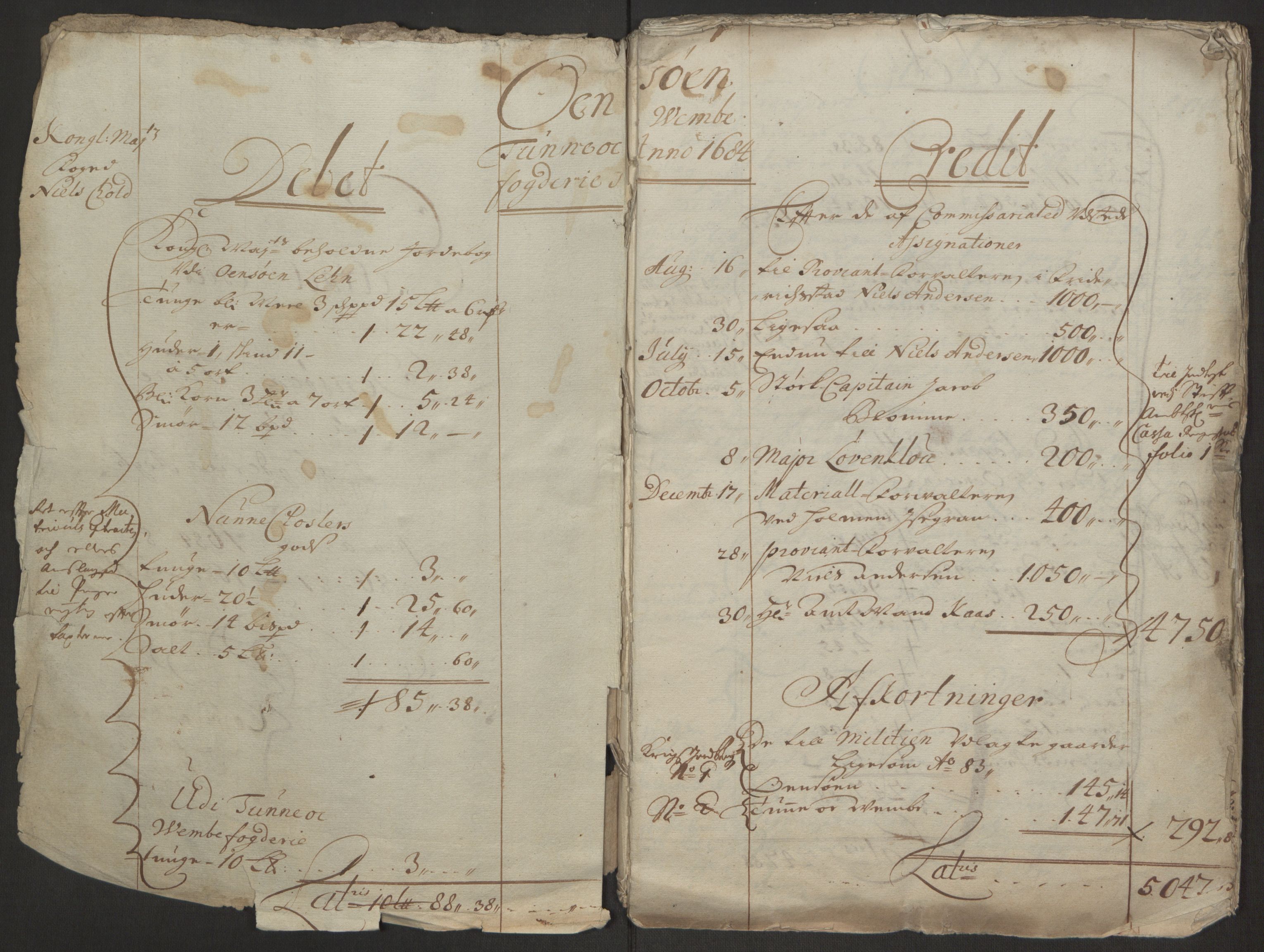 Rentekammeret inntil 1814, Reviderte regnskaper, Fogderegnskap, RA/EA-4092/R03/L0118: Fogderegnskap Onsøy, Tune, Veme og Åbygge fogderi, 1684-1689, p. 61