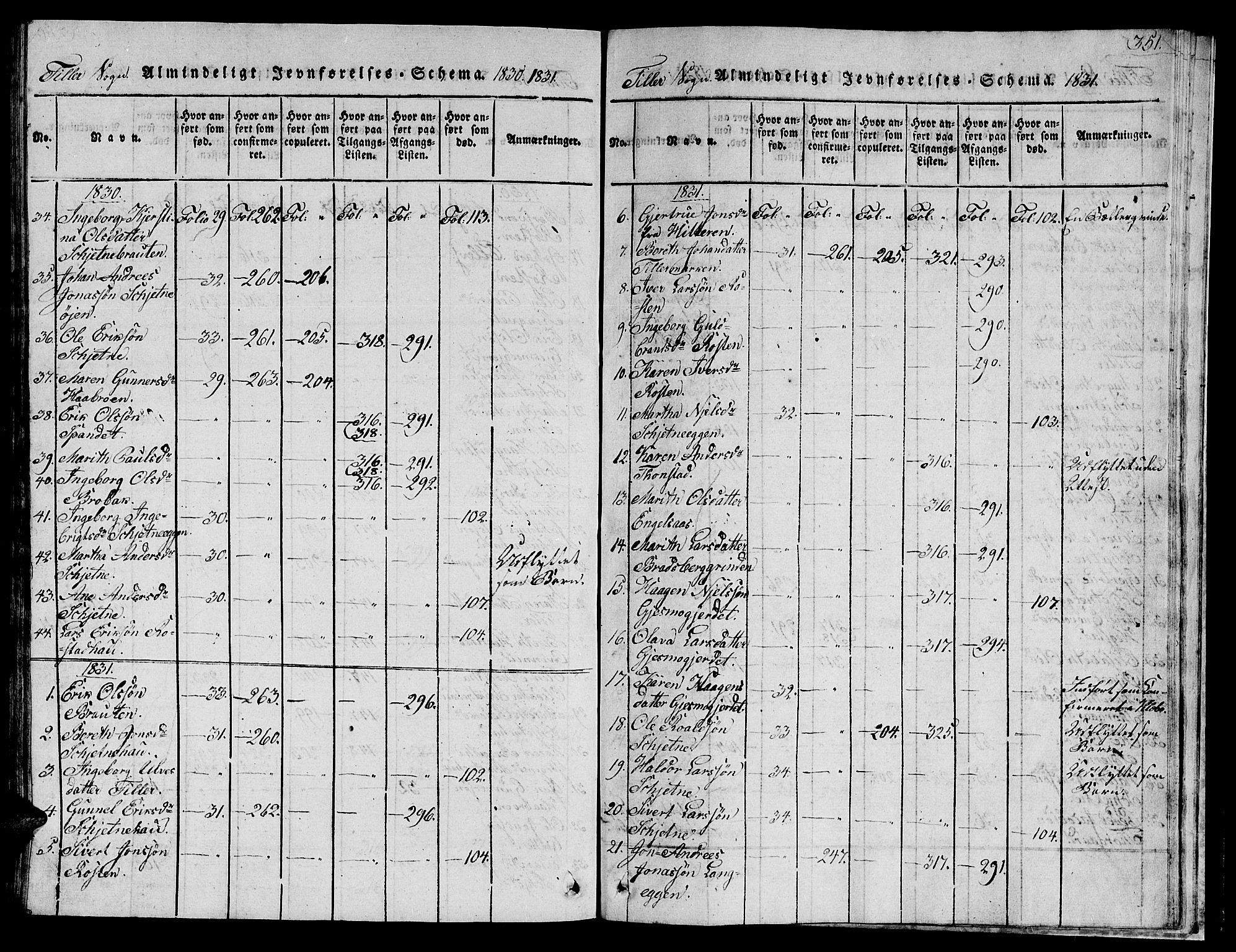 Ministerialprotokoller, klokkerbøker og fødselsregistre - Sør-Trøndelag, SAT/A-1456/621/L0458: Parish register (copy) no. 621C01, 1816-1865, p. 351