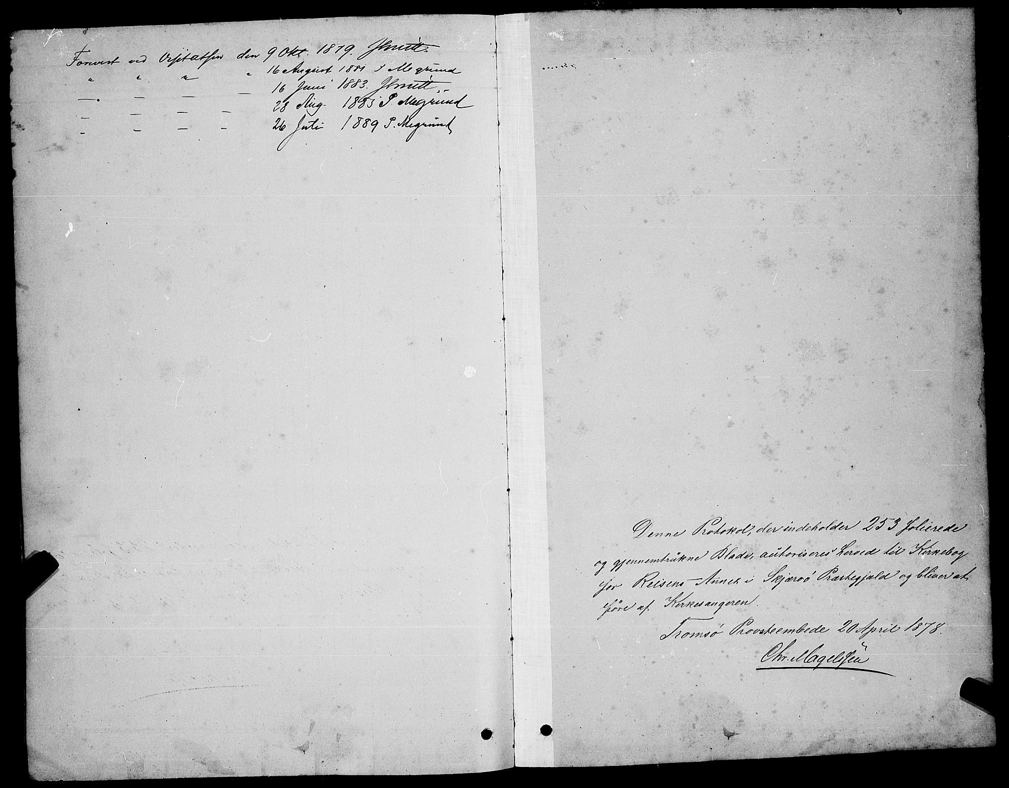 Skjervøy sokneprestkontor, SATØ/S-1300/H/Ha/Hab/L0020klokker: Parish register (copy) no. 20, 1878-1892