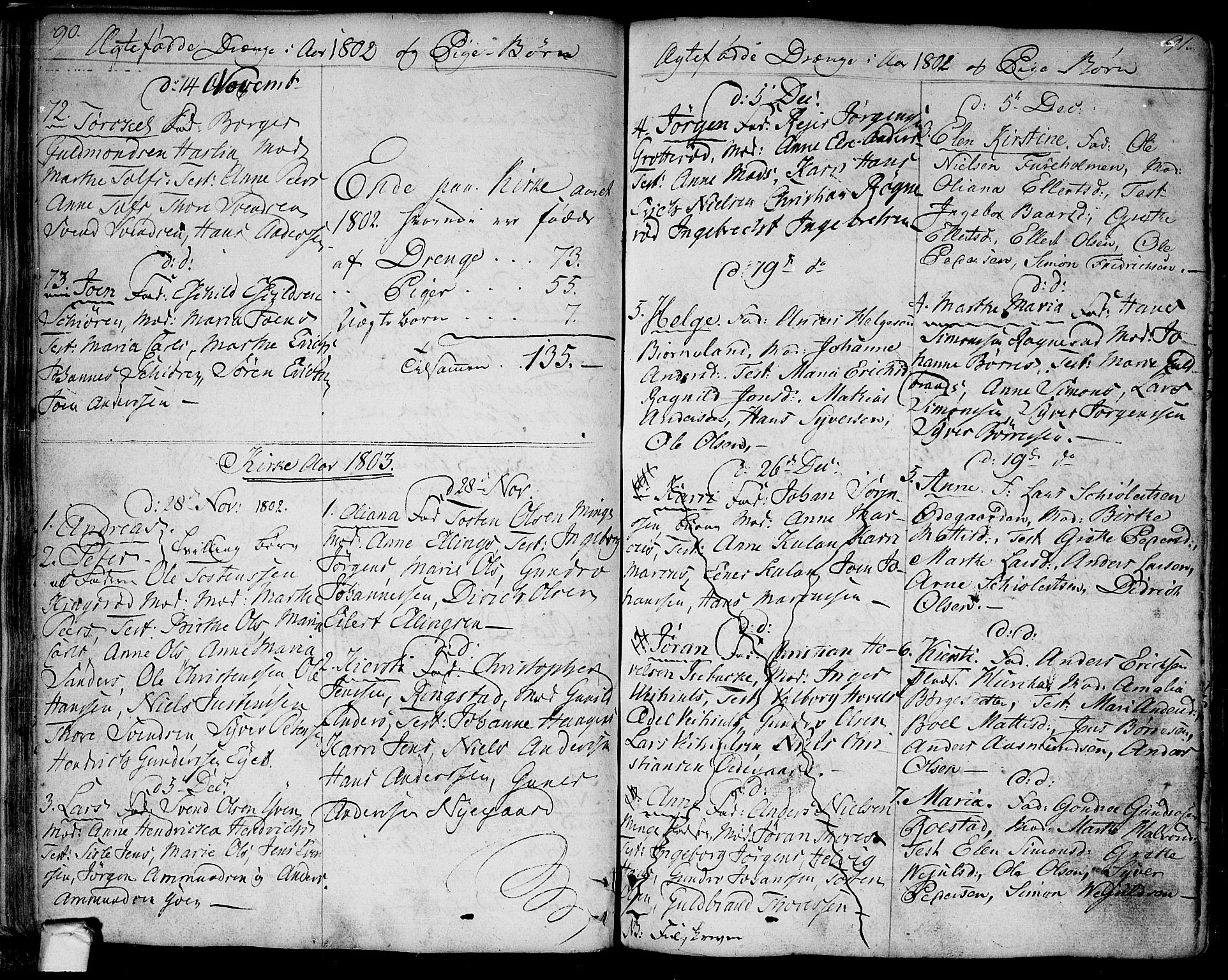 Tune prestekontor Kirkebøker, AV/SAO-A-2007/F/Fa/L0004: Parish register (official) no. 4, 1797-1815, p. 90-91