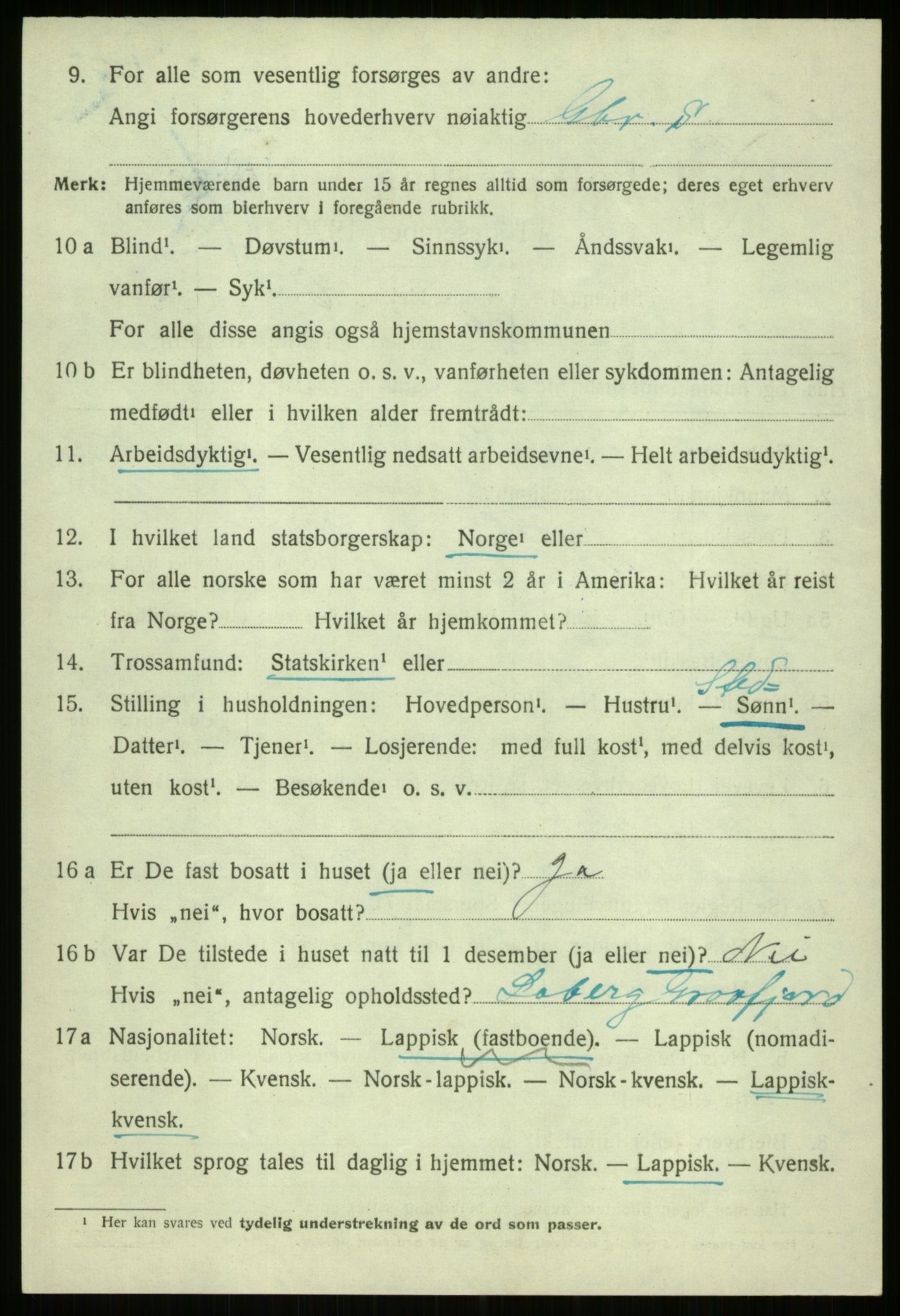 SATØ, 1920 census for Ibestad, 1920, p. 6464