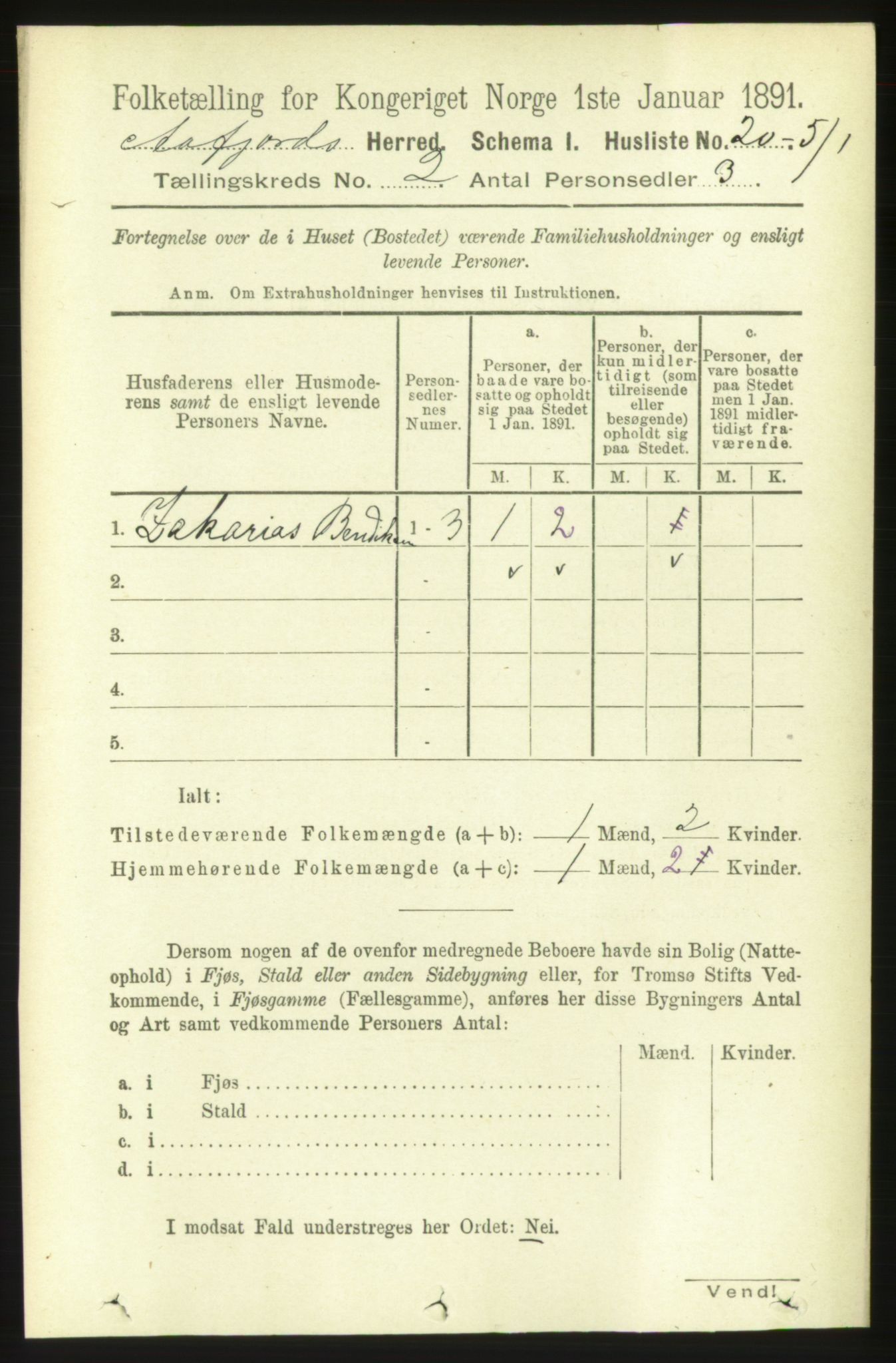 RA, 1891 census for 1630 Åfjord, 1891, p. 367