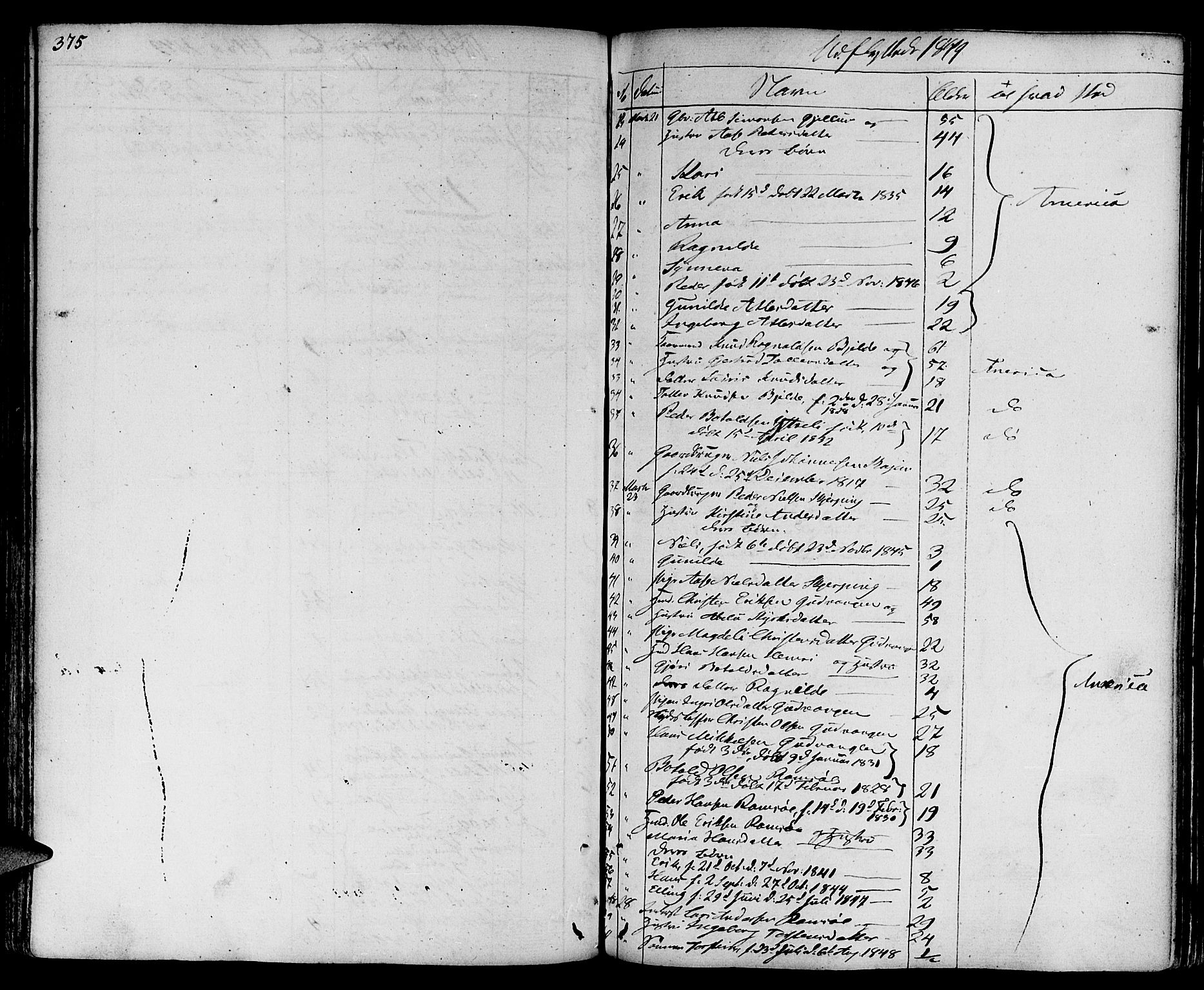 Aurland sokneprestembete, SAB/A-99937/H/Ha/Haa/L0006: Parish register (official) no. A 6, 1821-1859, p. 375
