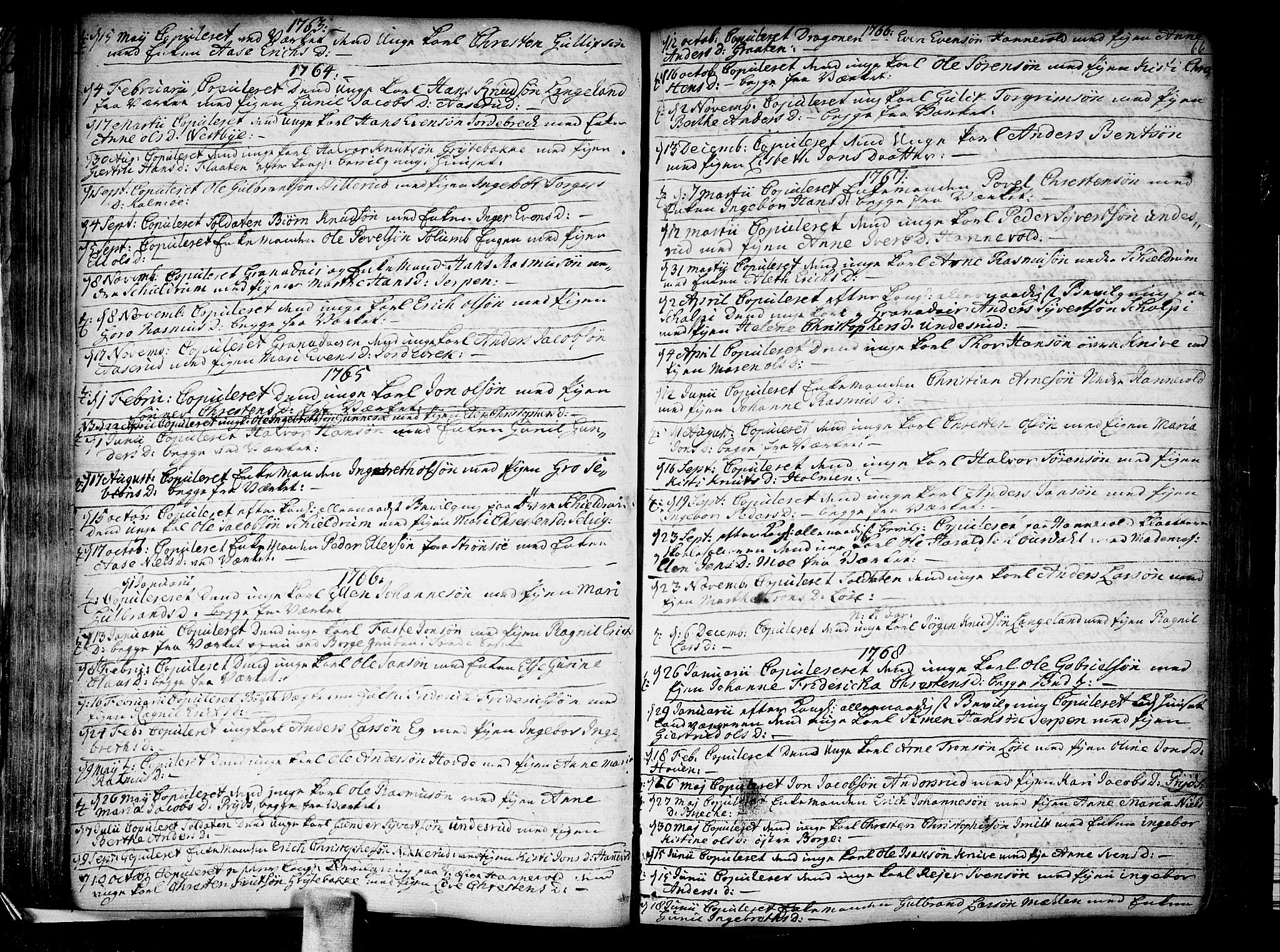 Skoger kirkebøker, SAKO/A-59/F/Fa/L0001: Parish register (official) no. I 1, 1746-1814, p. 66
