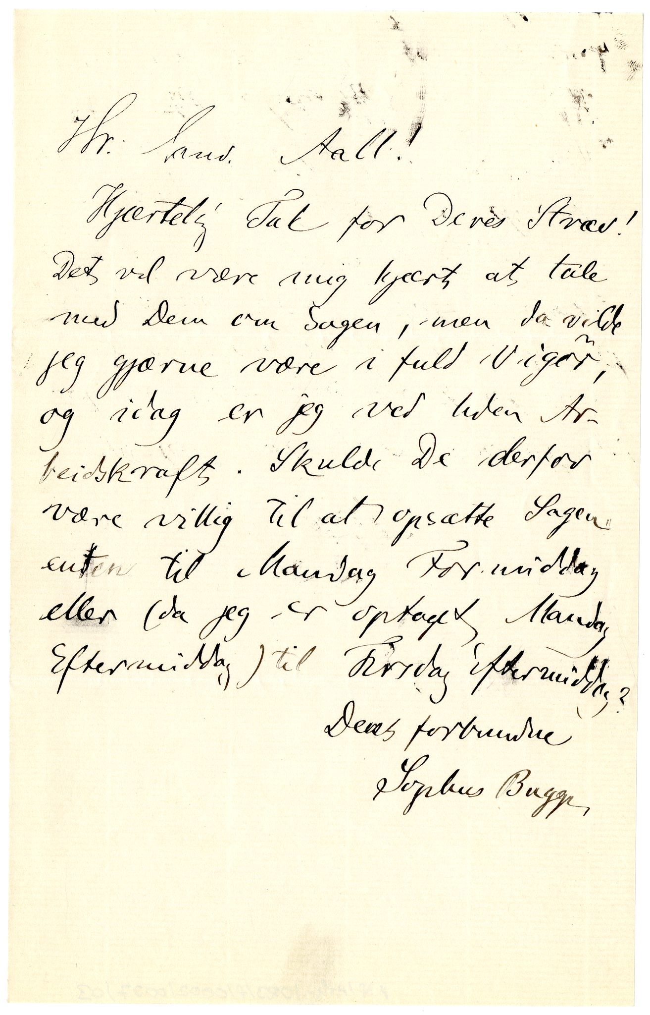 Diderik Maria Aalls brevsamling, NF/Ark-1023/F/L0002: D.M. Aalls brevsamling. B - C, 1799-1889, p. 204