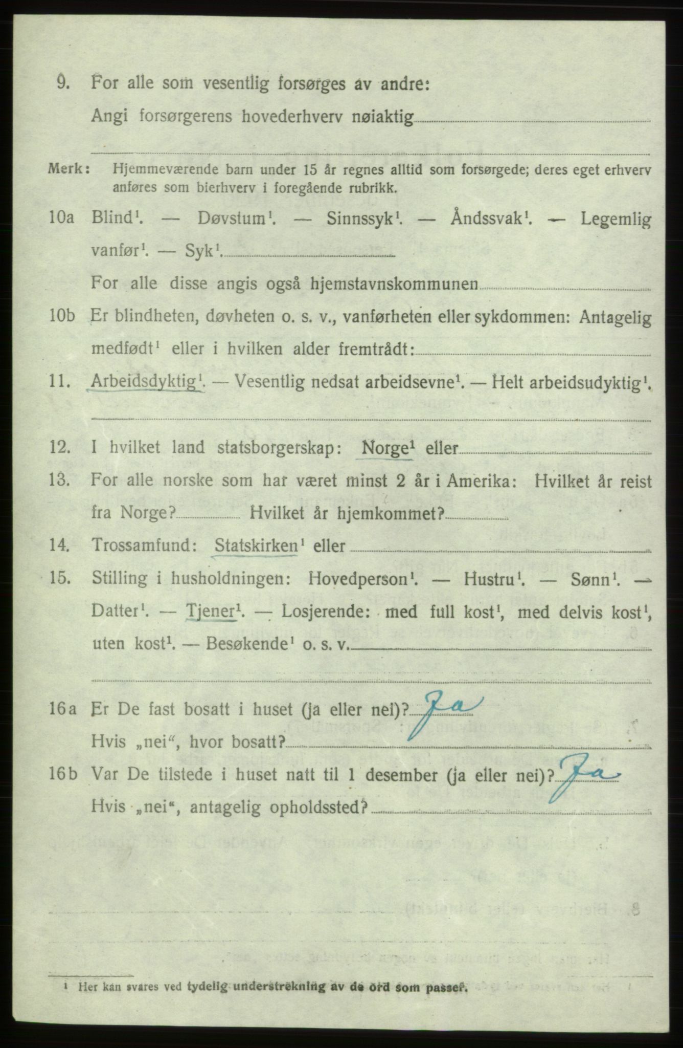 SAB, 1920 census for Fitjar, 1920, p. 6135