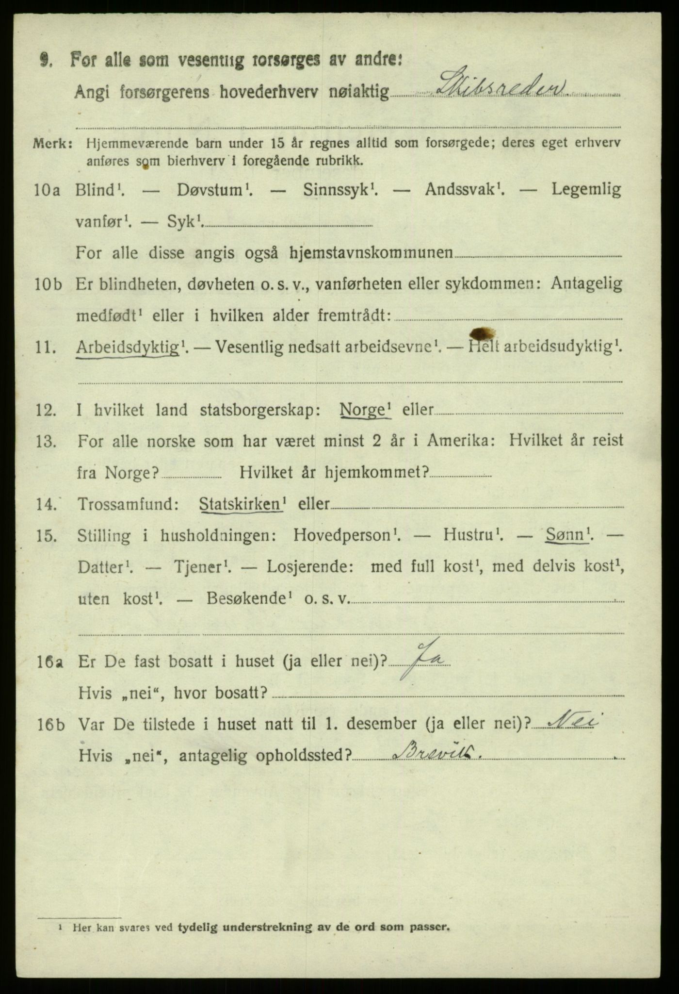 SAB, 1920 census for Lindås, 1920, p. 4036